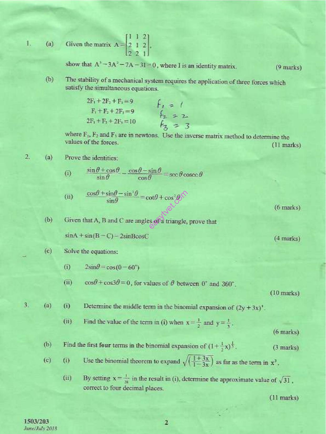 Mathematics 11 (2018) — page 2 of 4