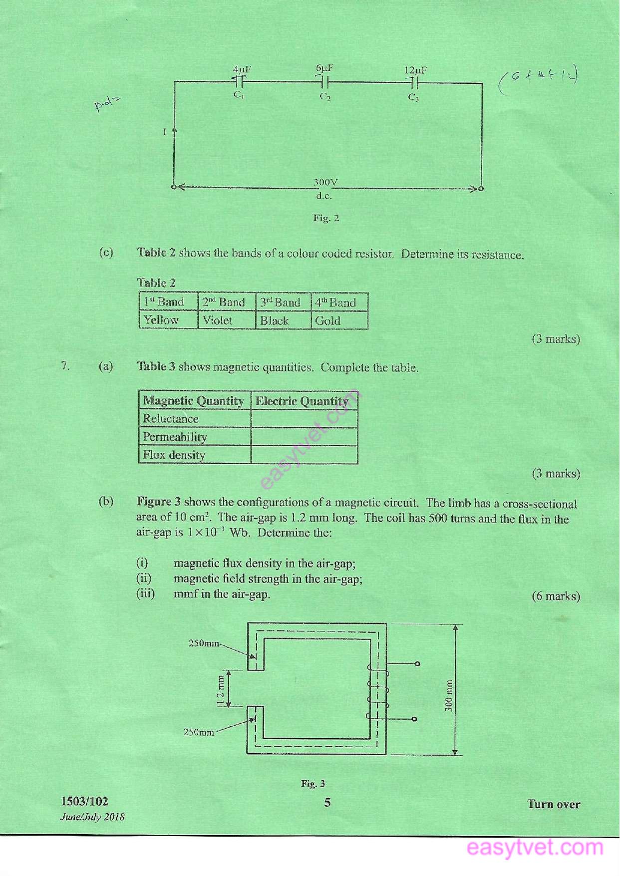 Applied Science and Electrical Principles (2018) — page 5 of 6