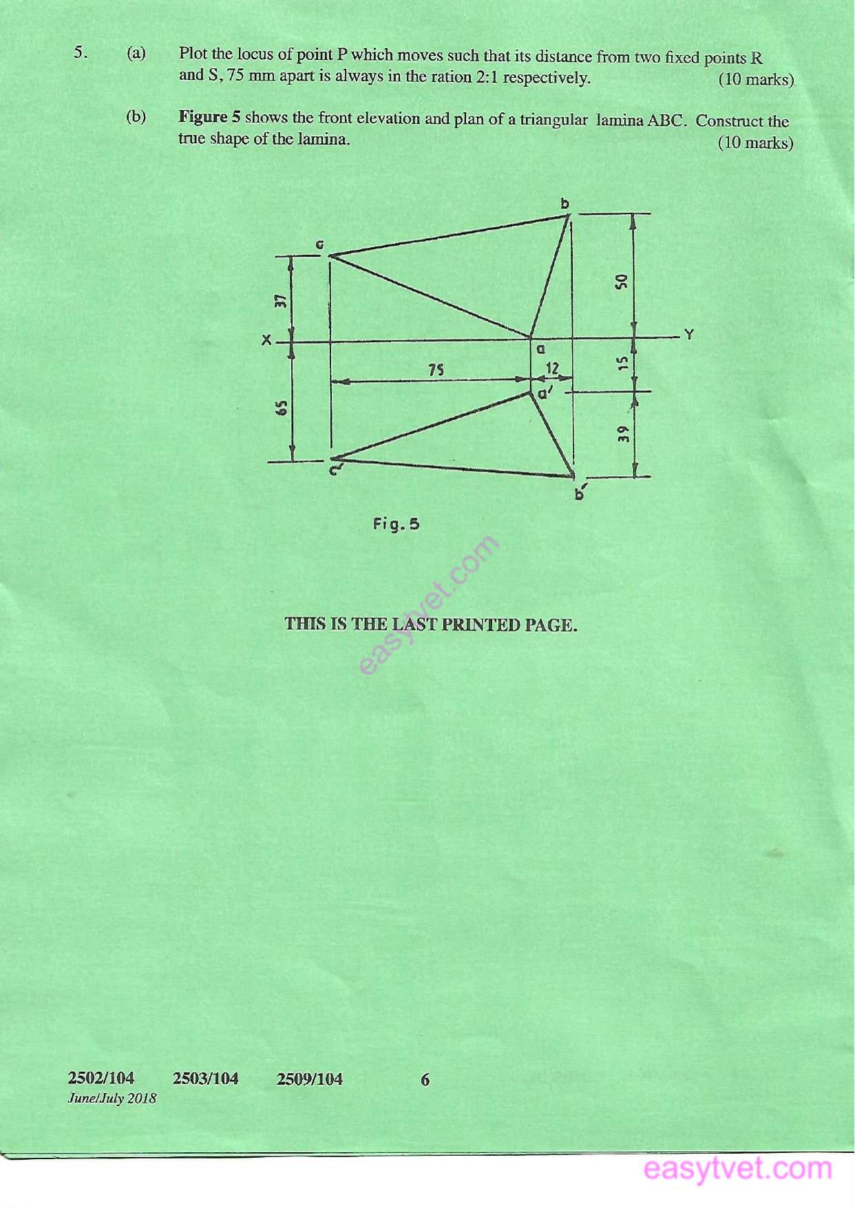 Engineering Drawing (2018) — page 6 of 6