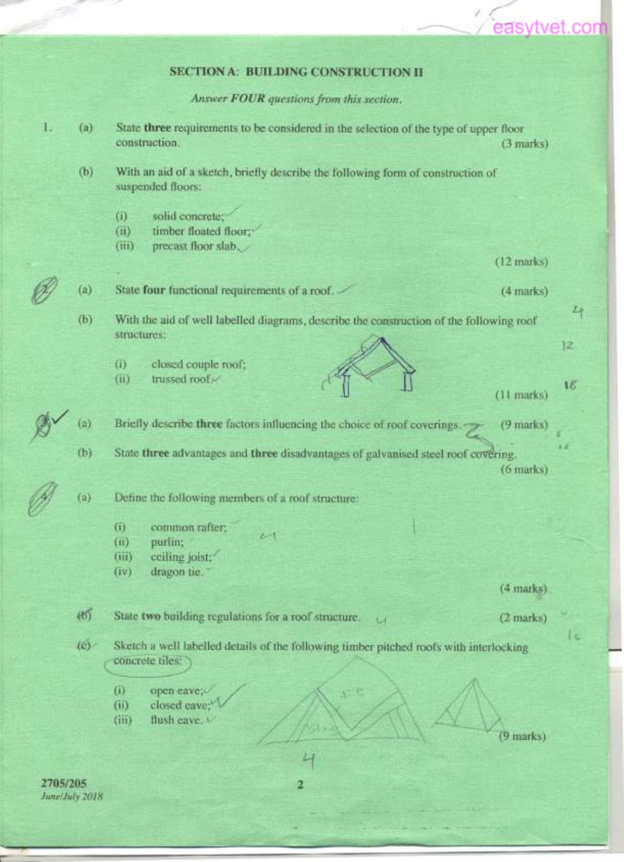 Building Construction 11 and Drawing 11 (2018) — page 2 of 6
