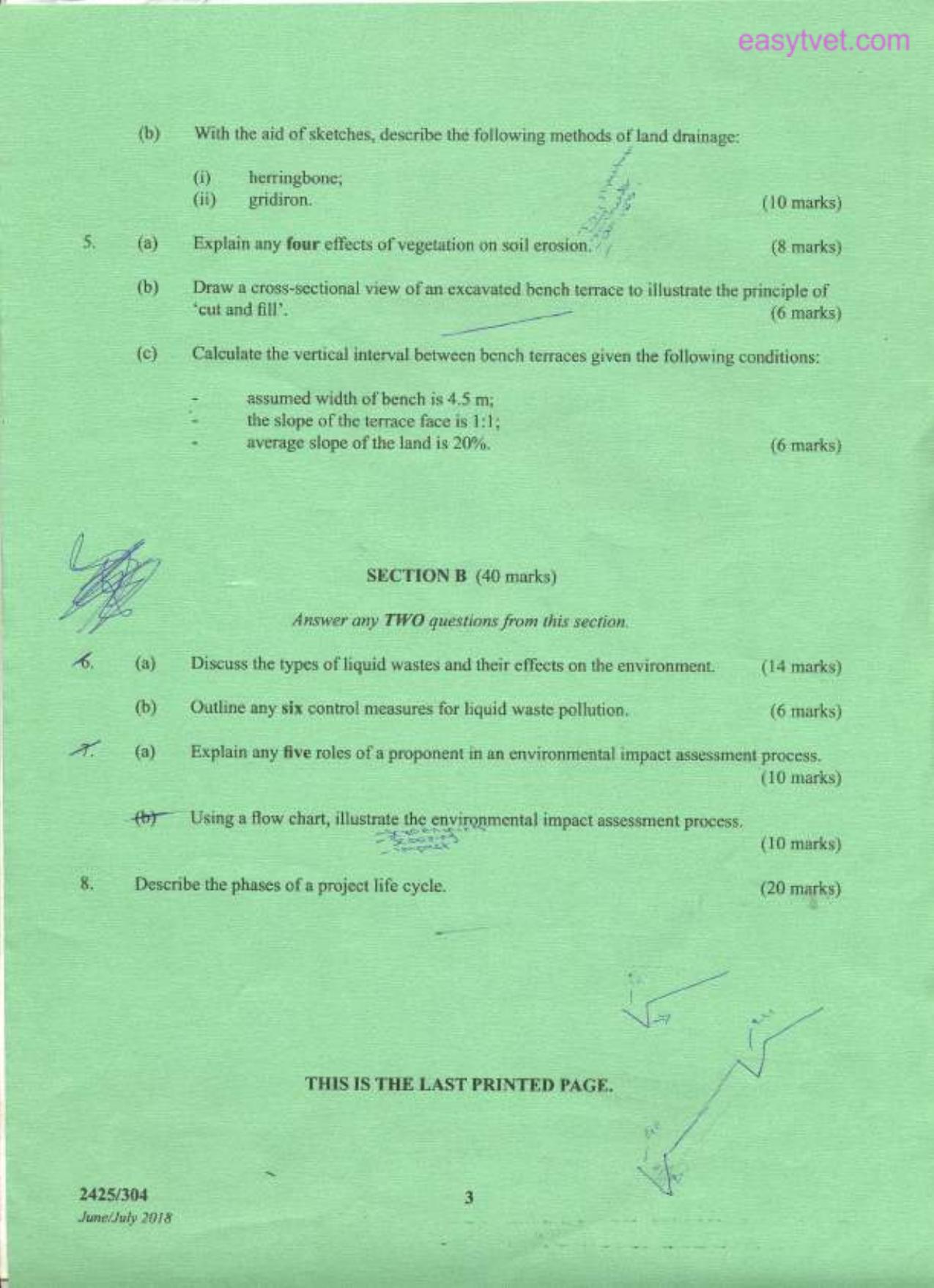 Agricultural Engineering 111 and Environmental Management (2018) — page 3 of 3