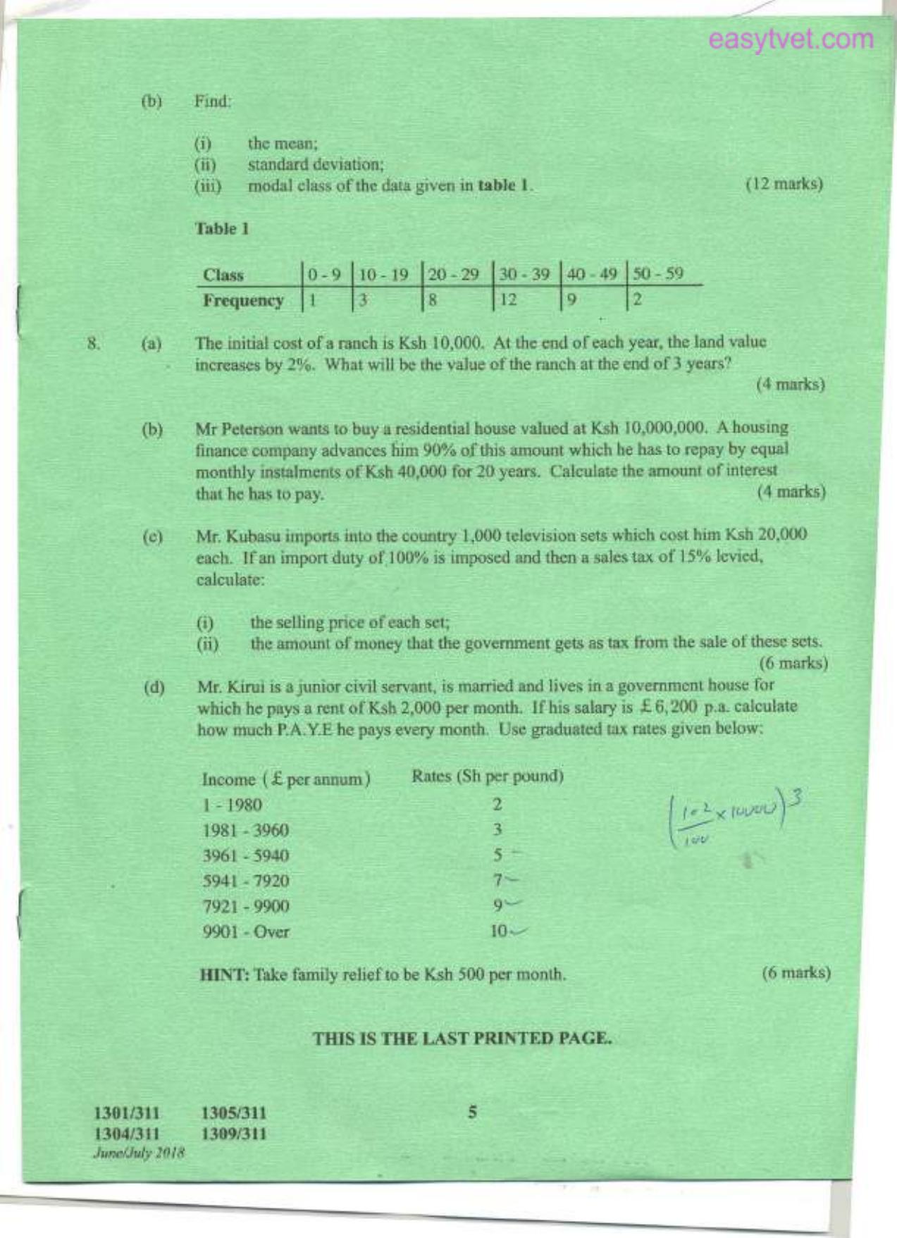 Mathematics (2018) — page 5 of 5