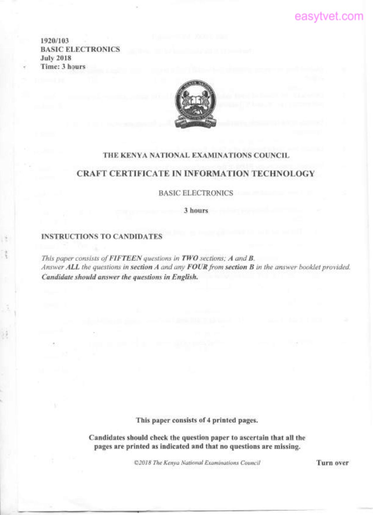 Basic Electronics (2018) — page 1 of 4