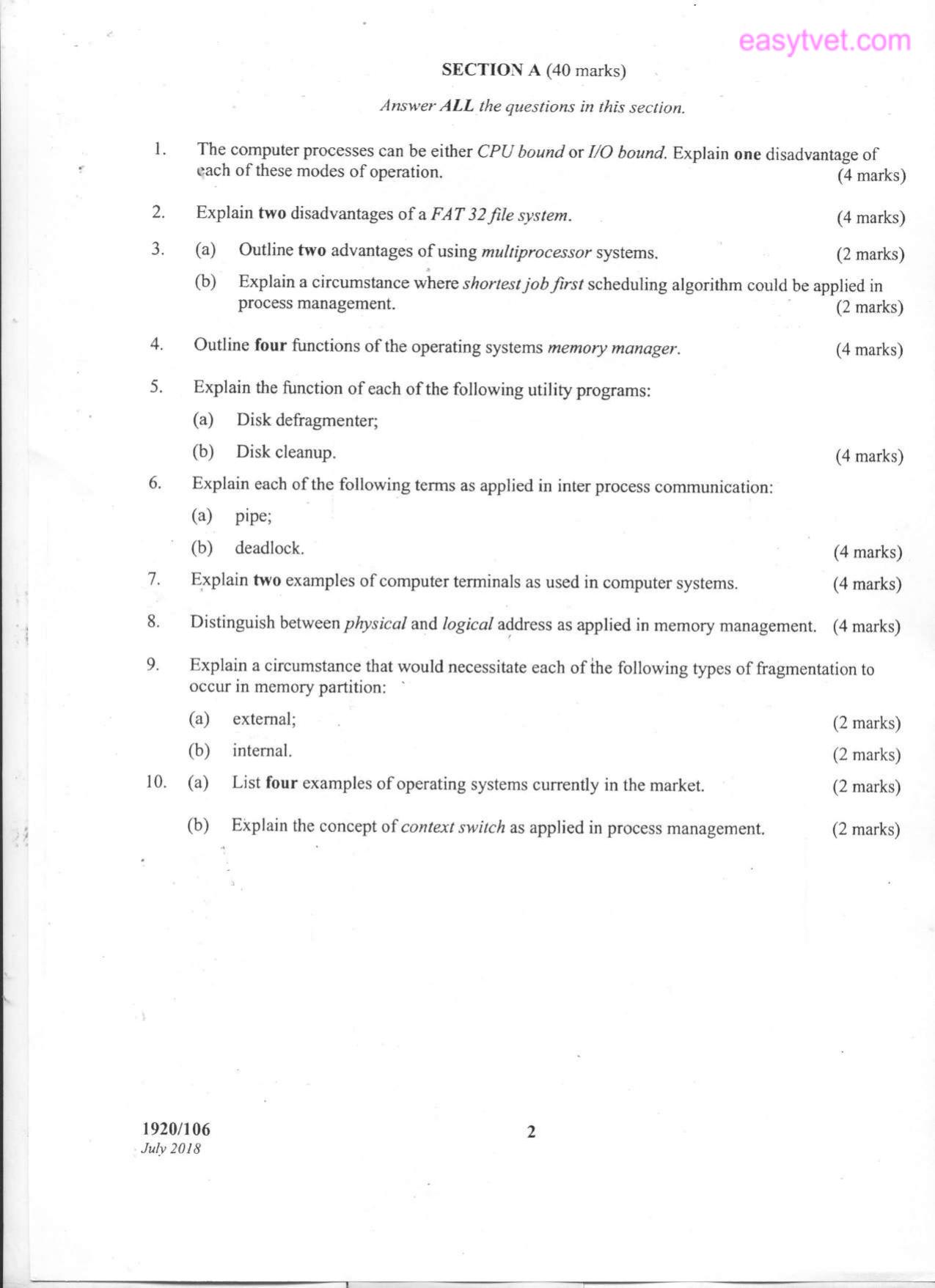 Operating Systems (2018) — page 3 of 4