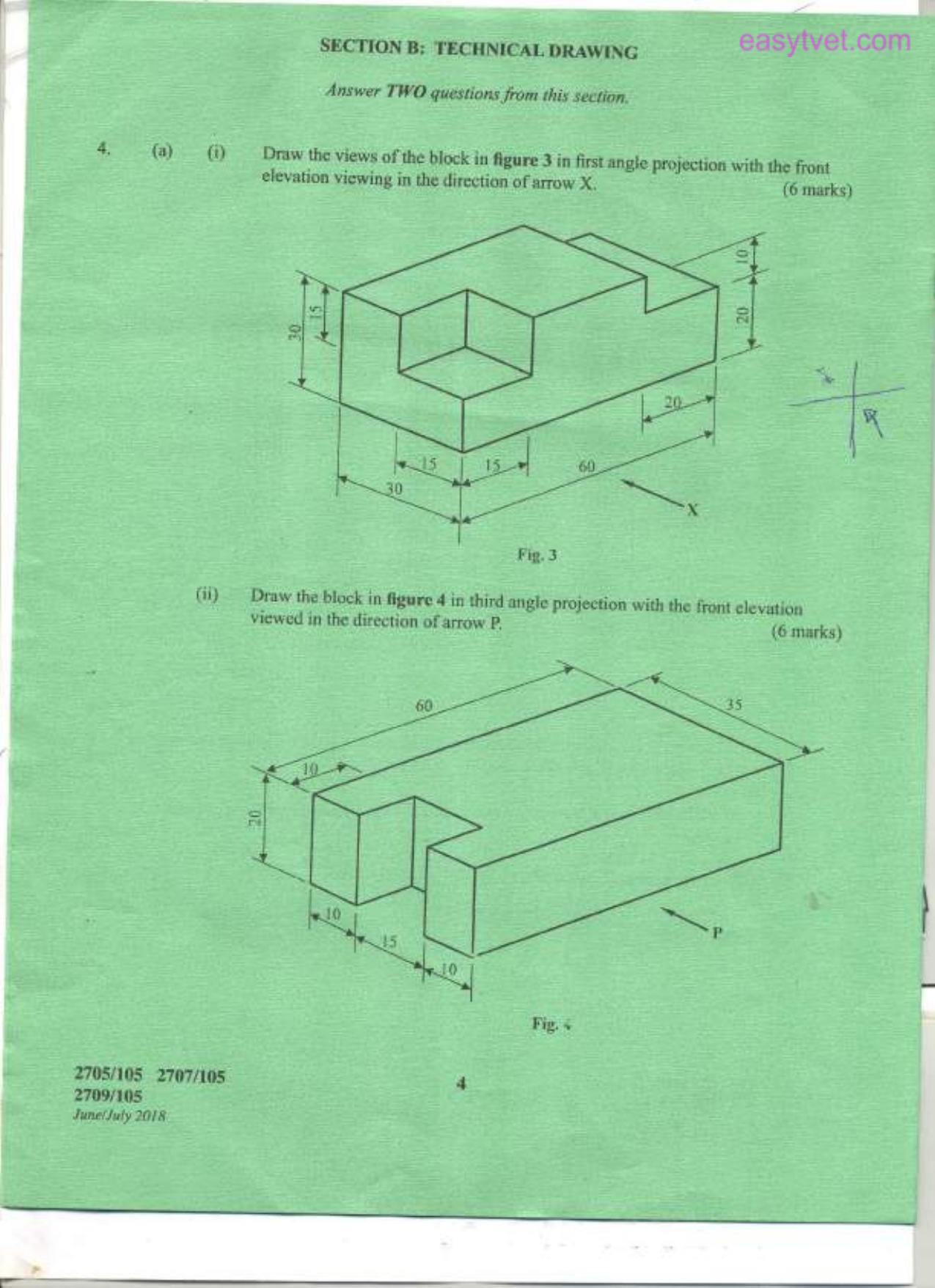 Building Construction L, Technical Drawing and Construction Plant (2018) — page 4 of 7