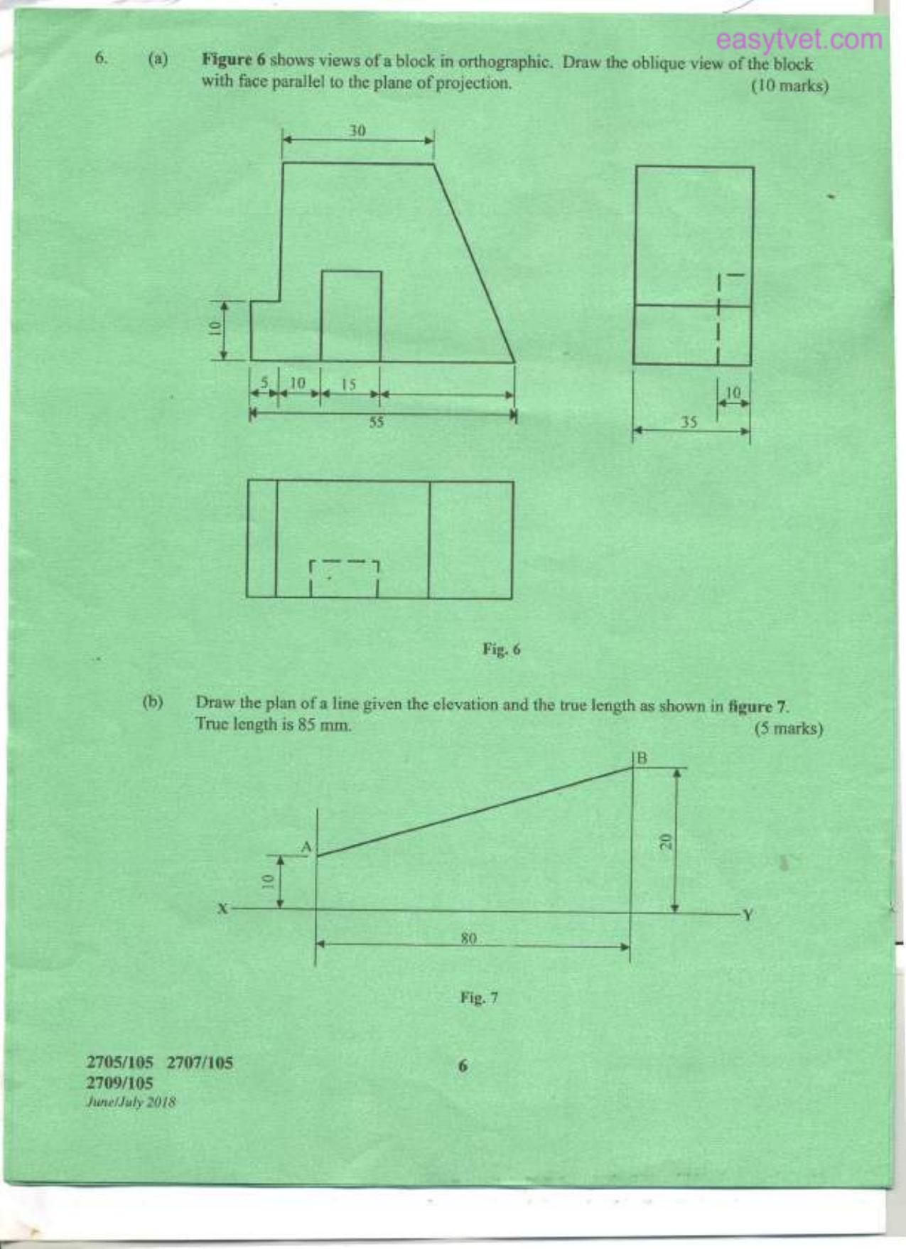 Building Construction L, Technical Drawing and Construction Plant (2018) — page 6 of 7