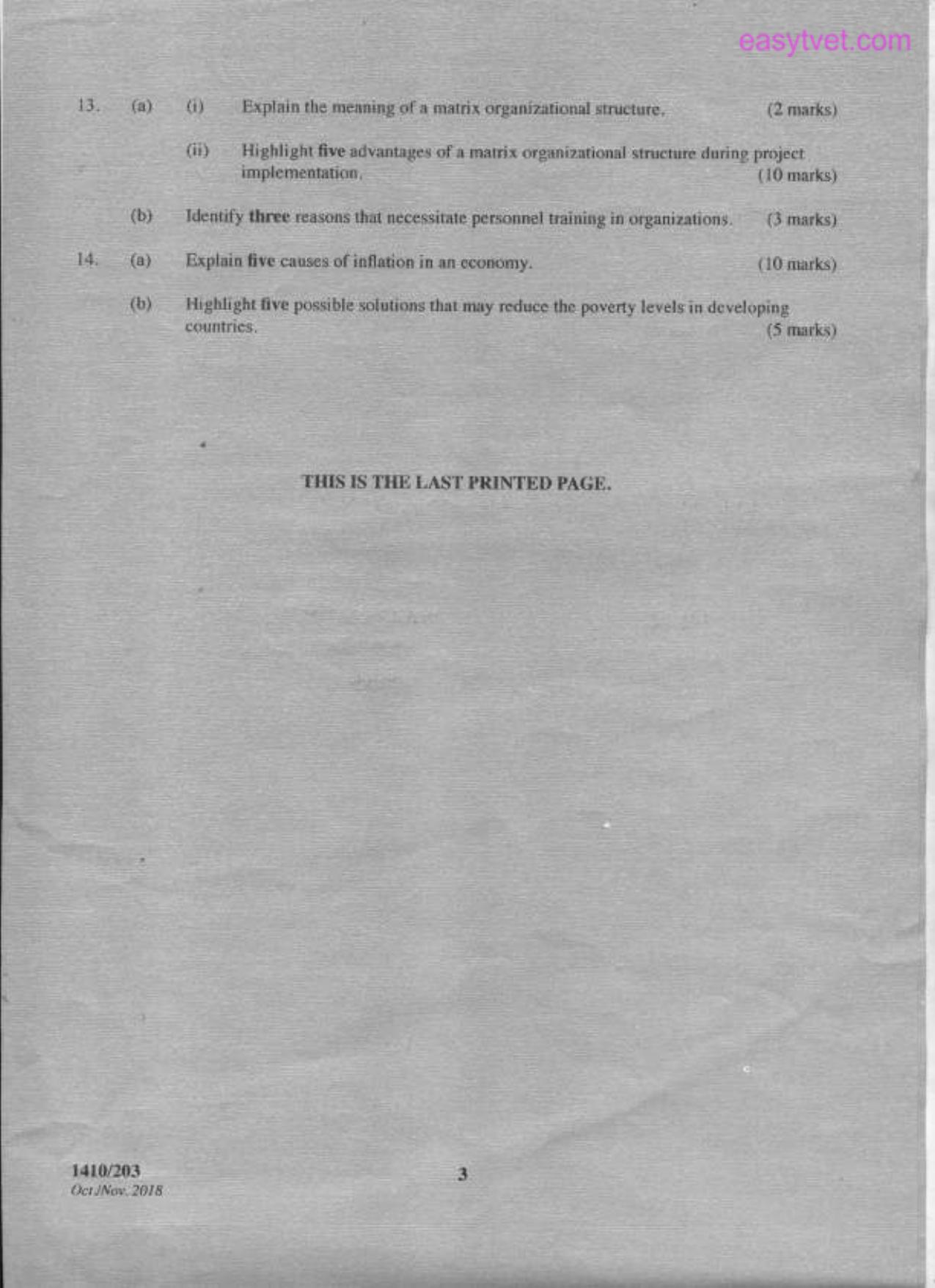 Project Development, Management (2018) — page 3 of 3