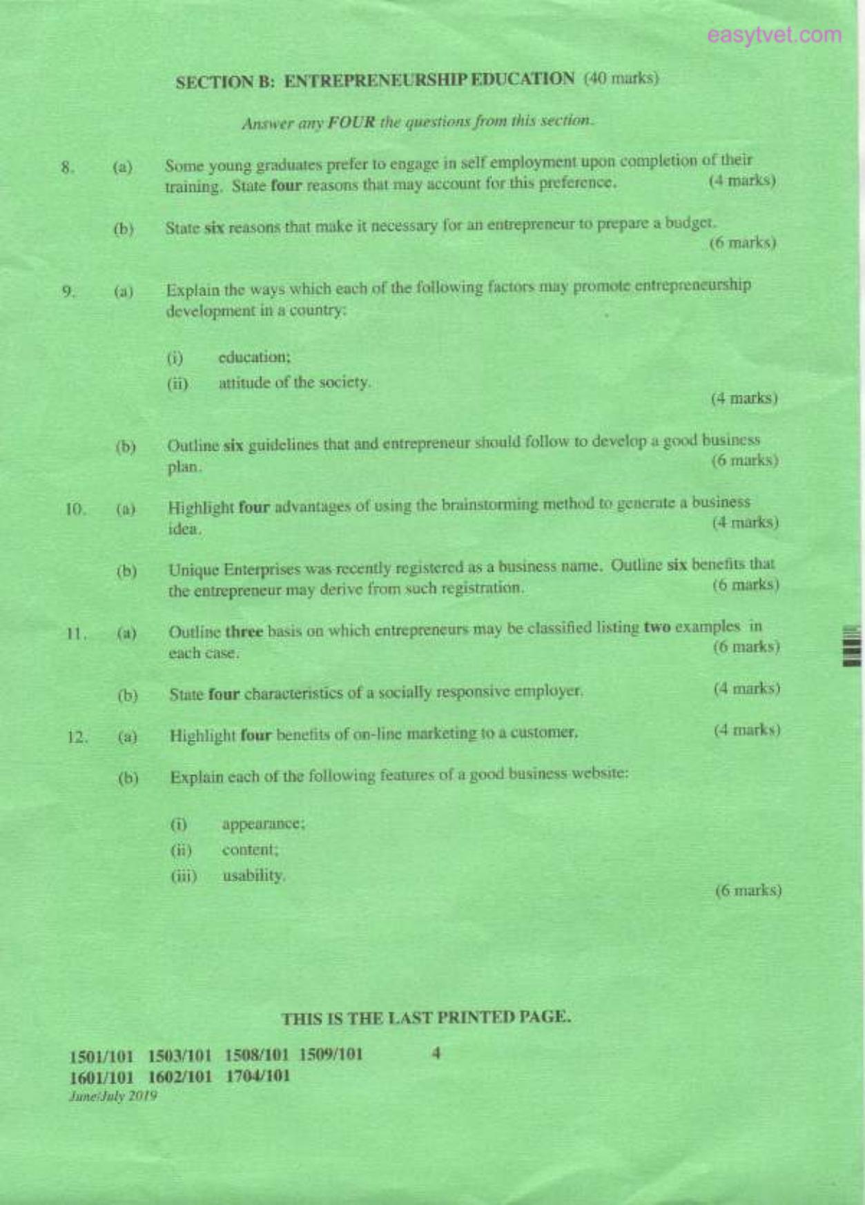 Craft Certificate in Electrical and Electronic Engineering (2019) — page 4 of 4