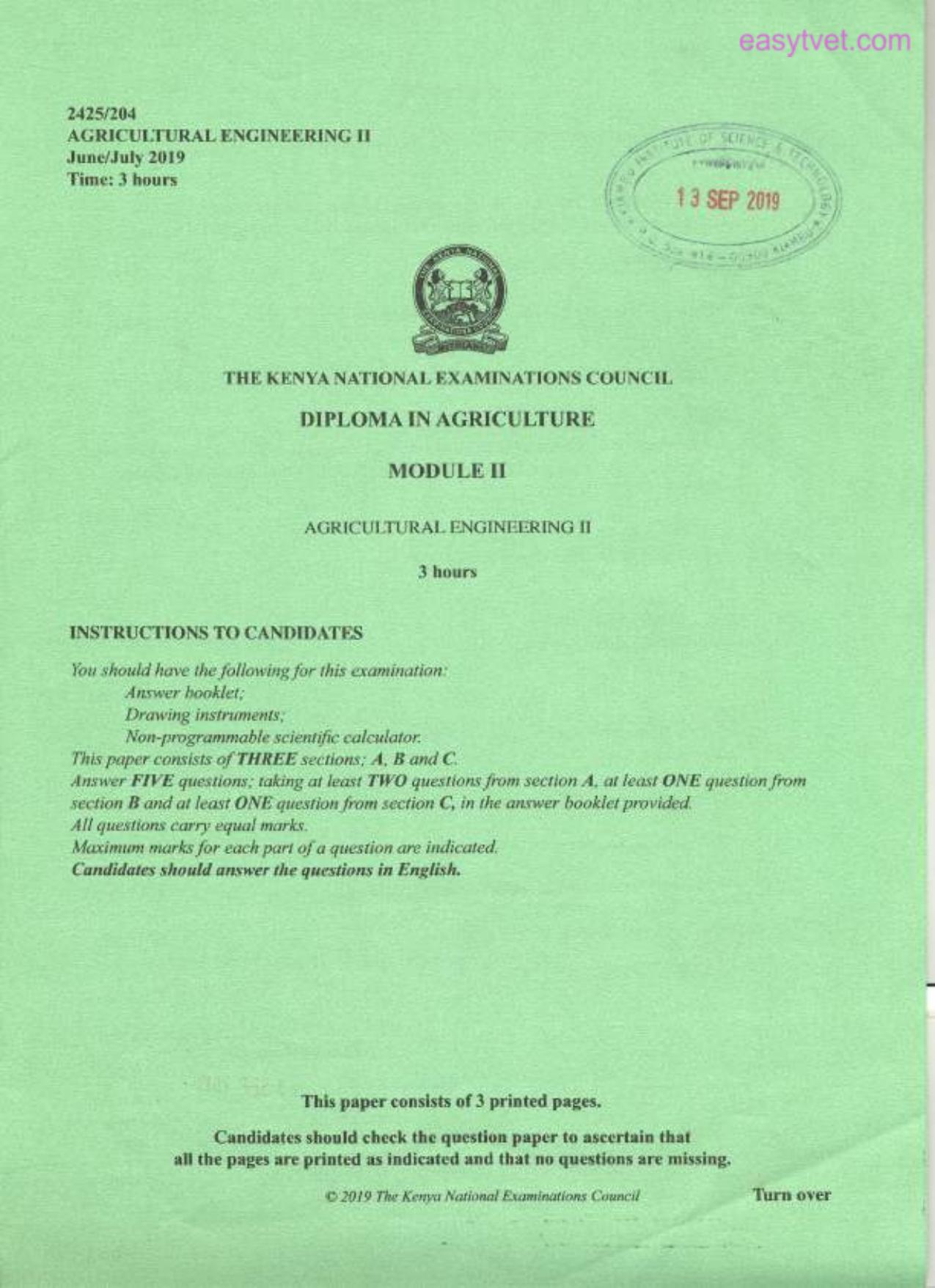 Agricultural Engineerimng 11 (2019) — page 1 of 3