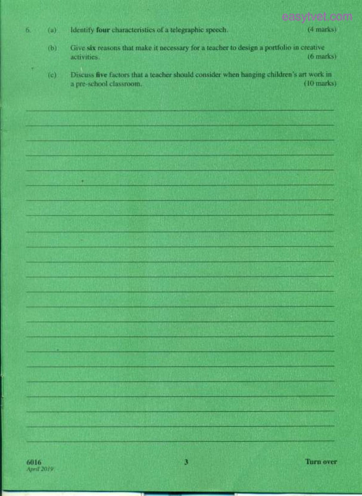Difloma in Early Childhood Development and Education (2019) — page 3 of 3