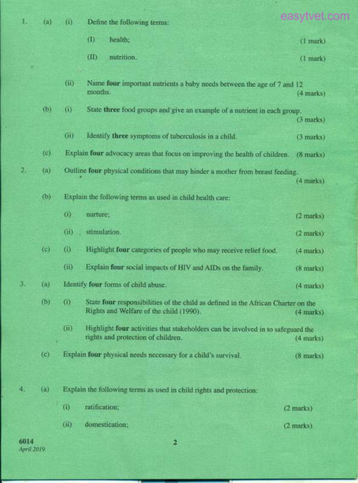 Health, Nutrition and Child Rights (2009) — page 2 of 3