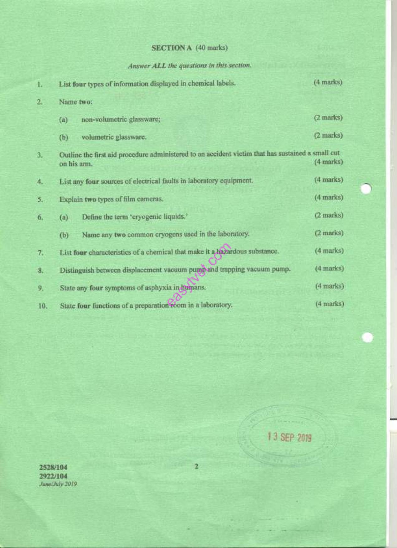 Environmental Laboratory Practice (2019) — page 2 of 3