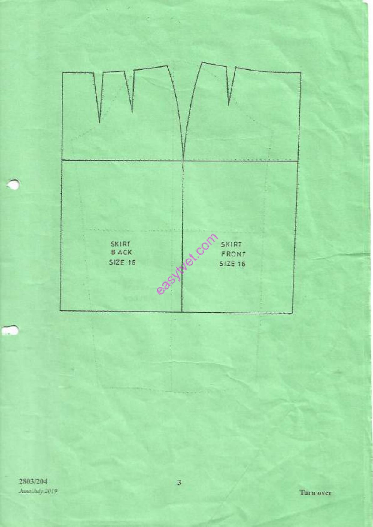 Pattern Construction 11 Andy Grading Technioues Practical (2019) — page 3 of 4