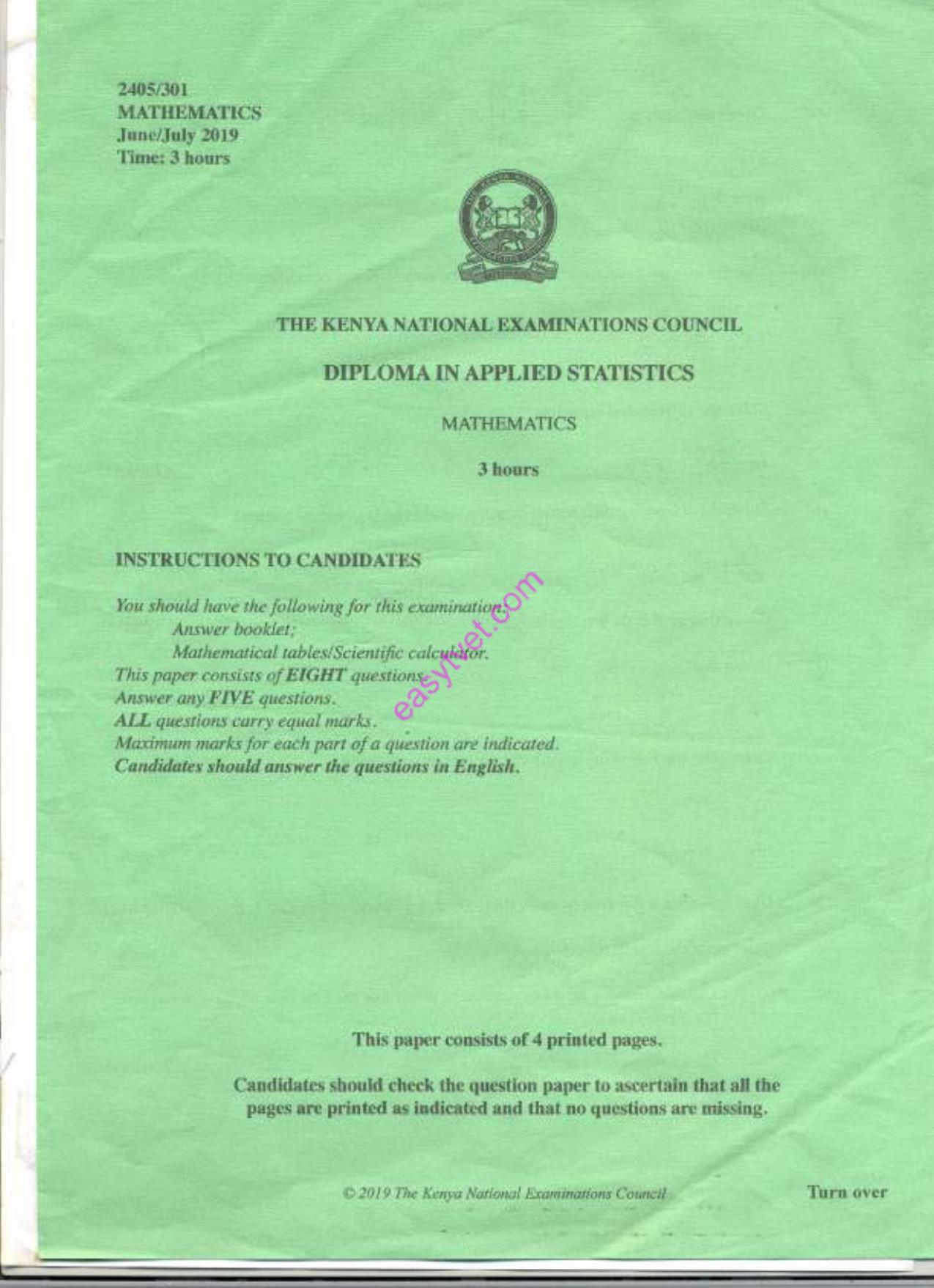 Mathematics (2019) — page 1 of 4