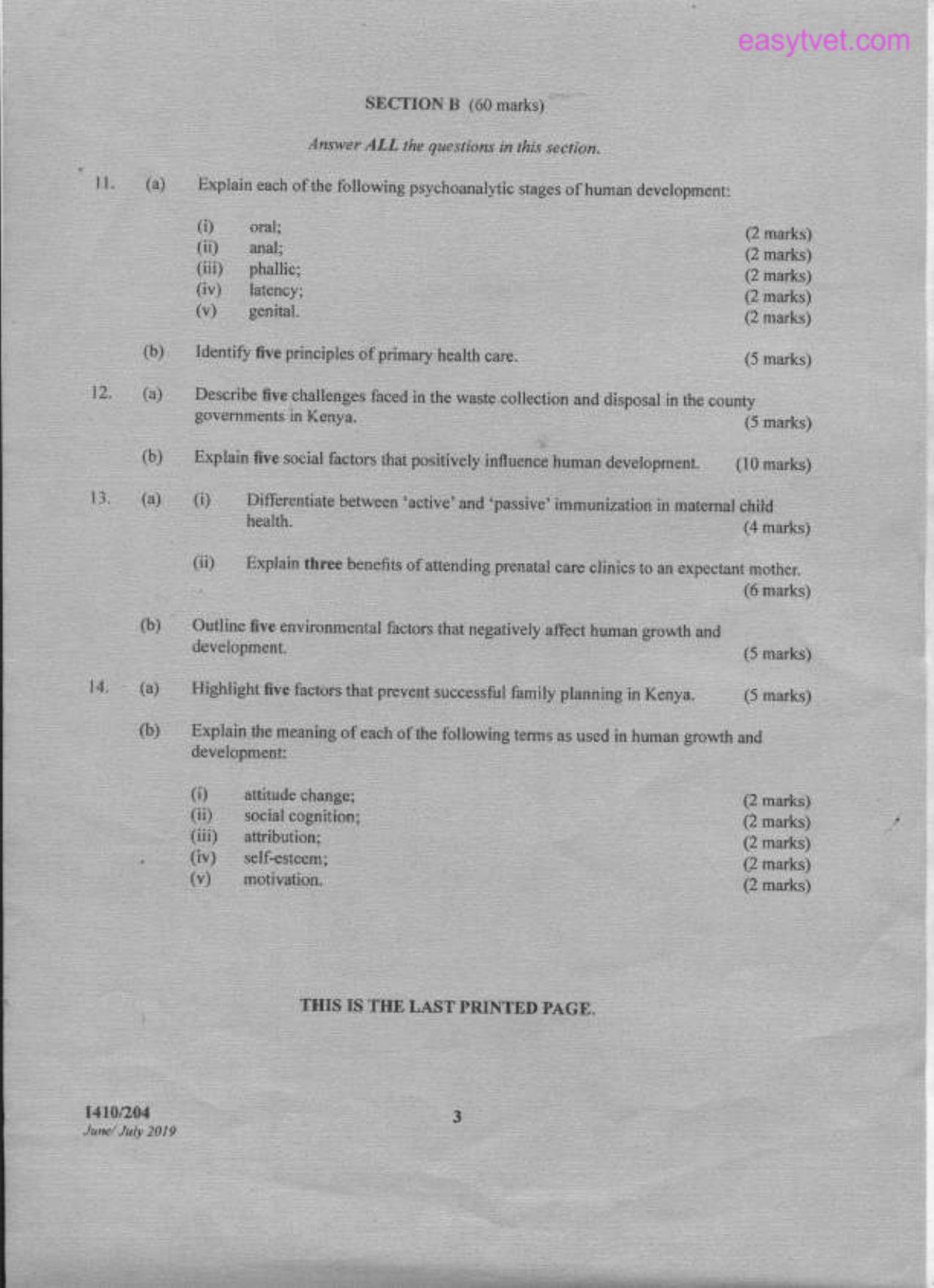 Human Growth, Development and Community Health (2009) — page 3 of 3
