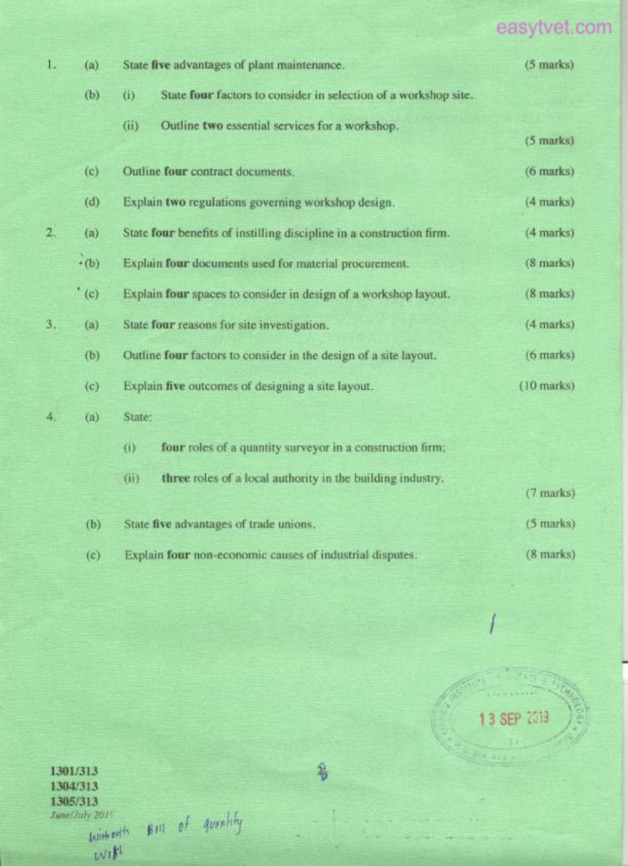 Site and Workshop Management (2019) — page 2 of 4