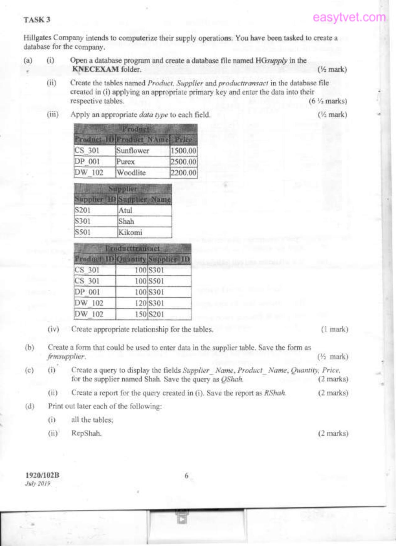 Computer Applications (practical (2019) — page 6 of 8
