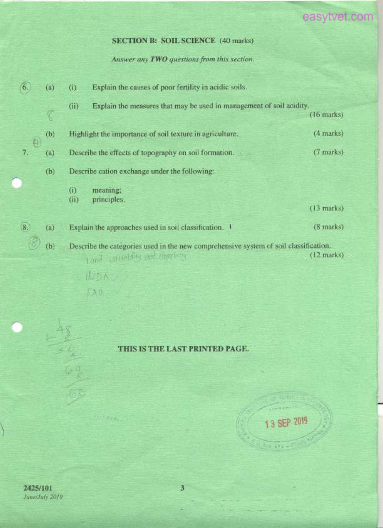 Principles of Crop Production 1 and Soil Science (2019) — page 3 of 3