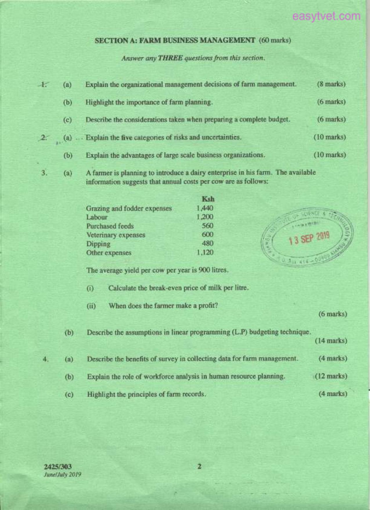Farm Business Management and Extension Education (2019) — page 2 of 3