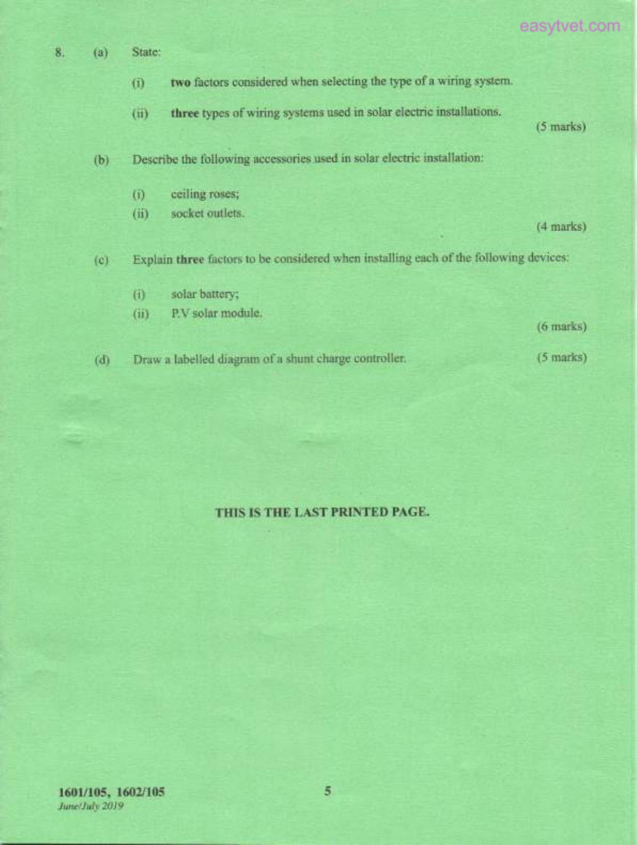 Electrical and Solar Installation Technology (2019) — page 5 of 5