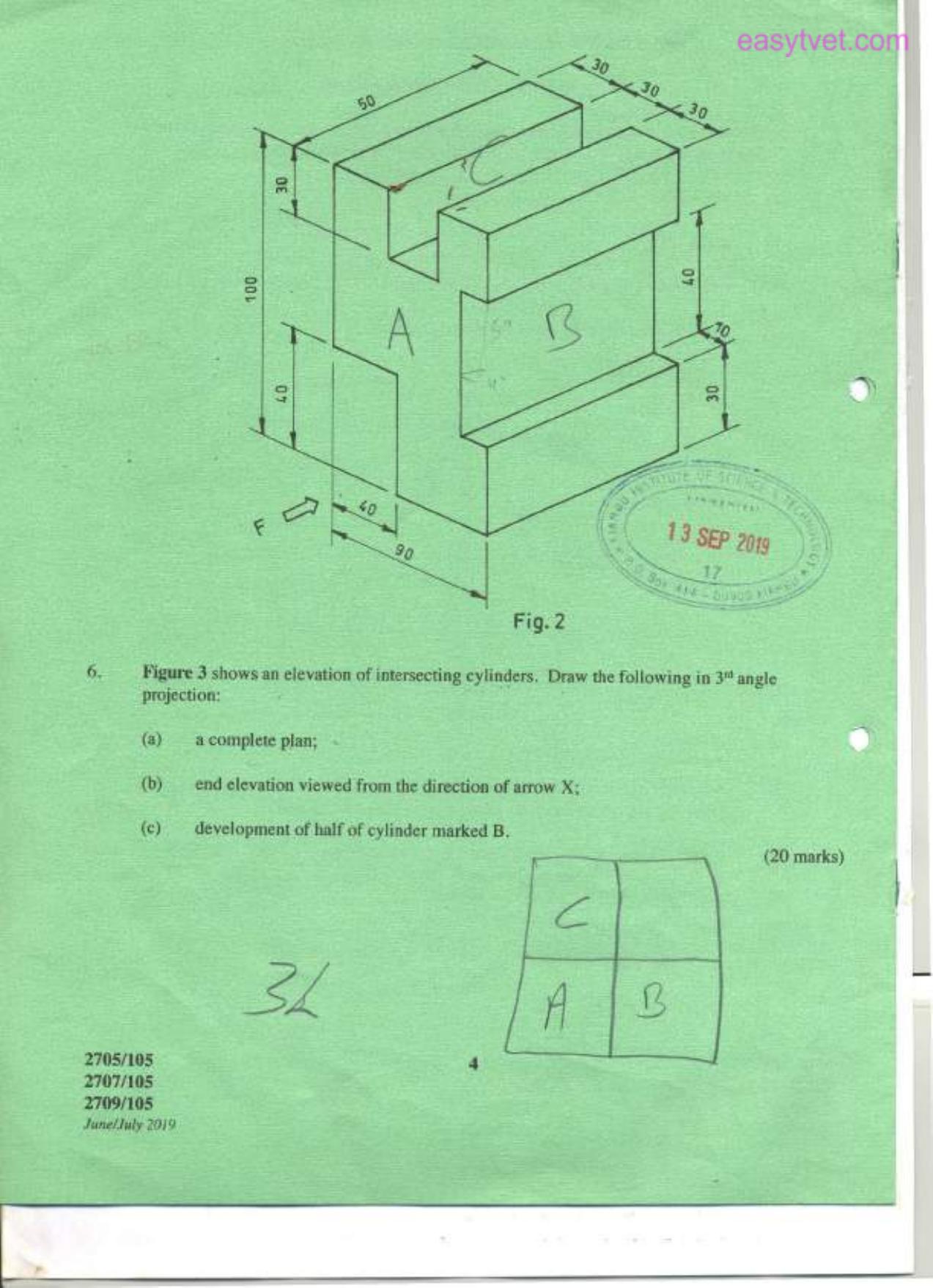 Building Construction I, Technical Drawing and (2019) — page 4 of 5