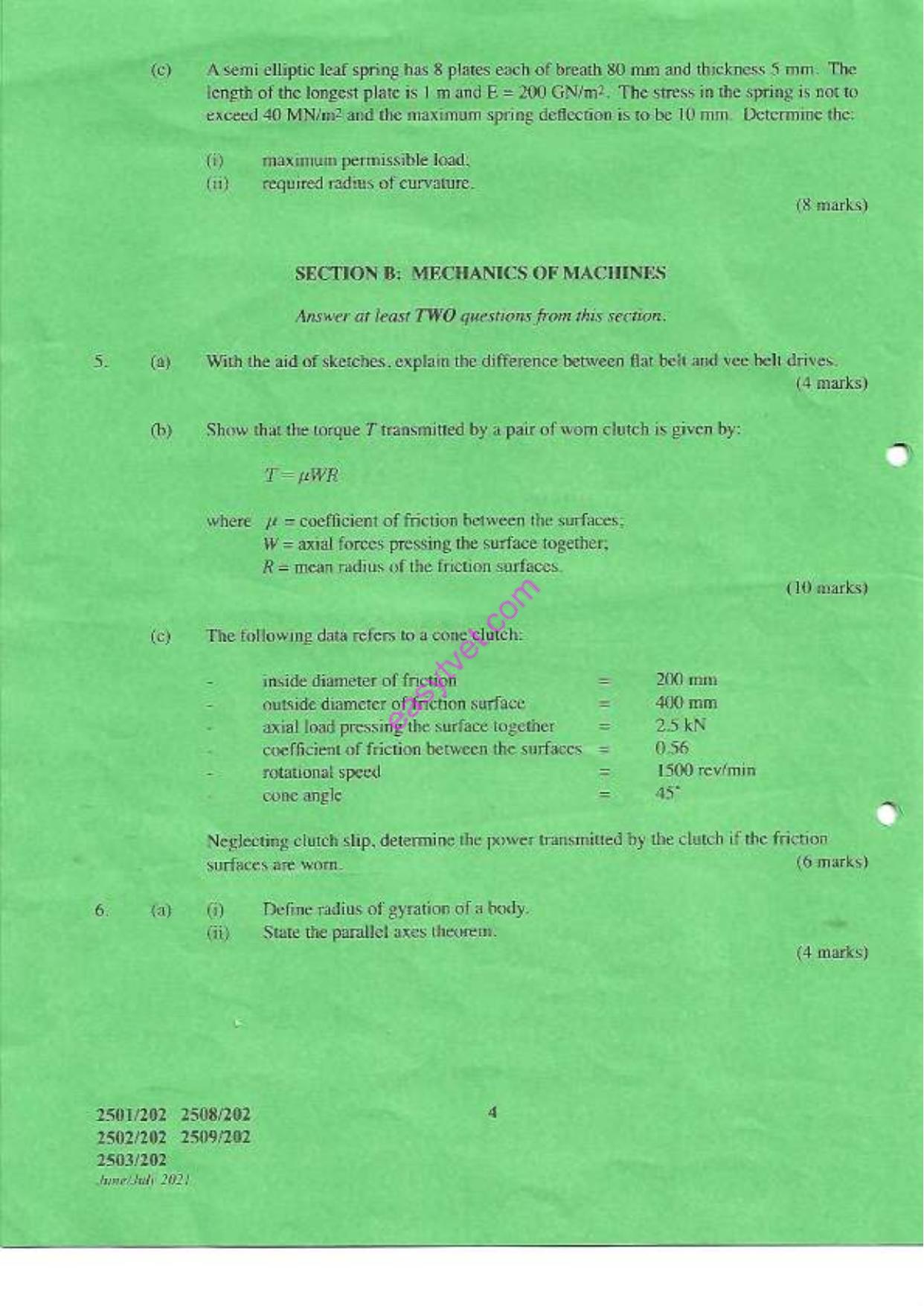 Strength of Materials and Mechanics of Machines (2021) — page 3 of 5