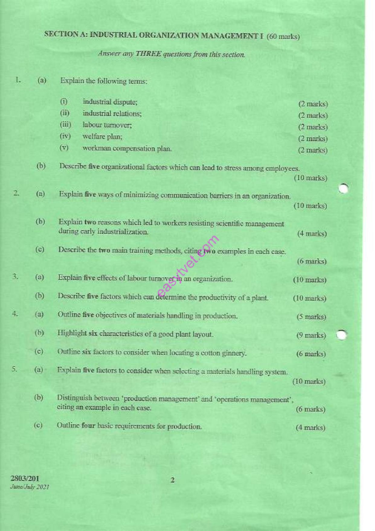 Indtistrial Organization, Management and (2021) — page 2 of 3