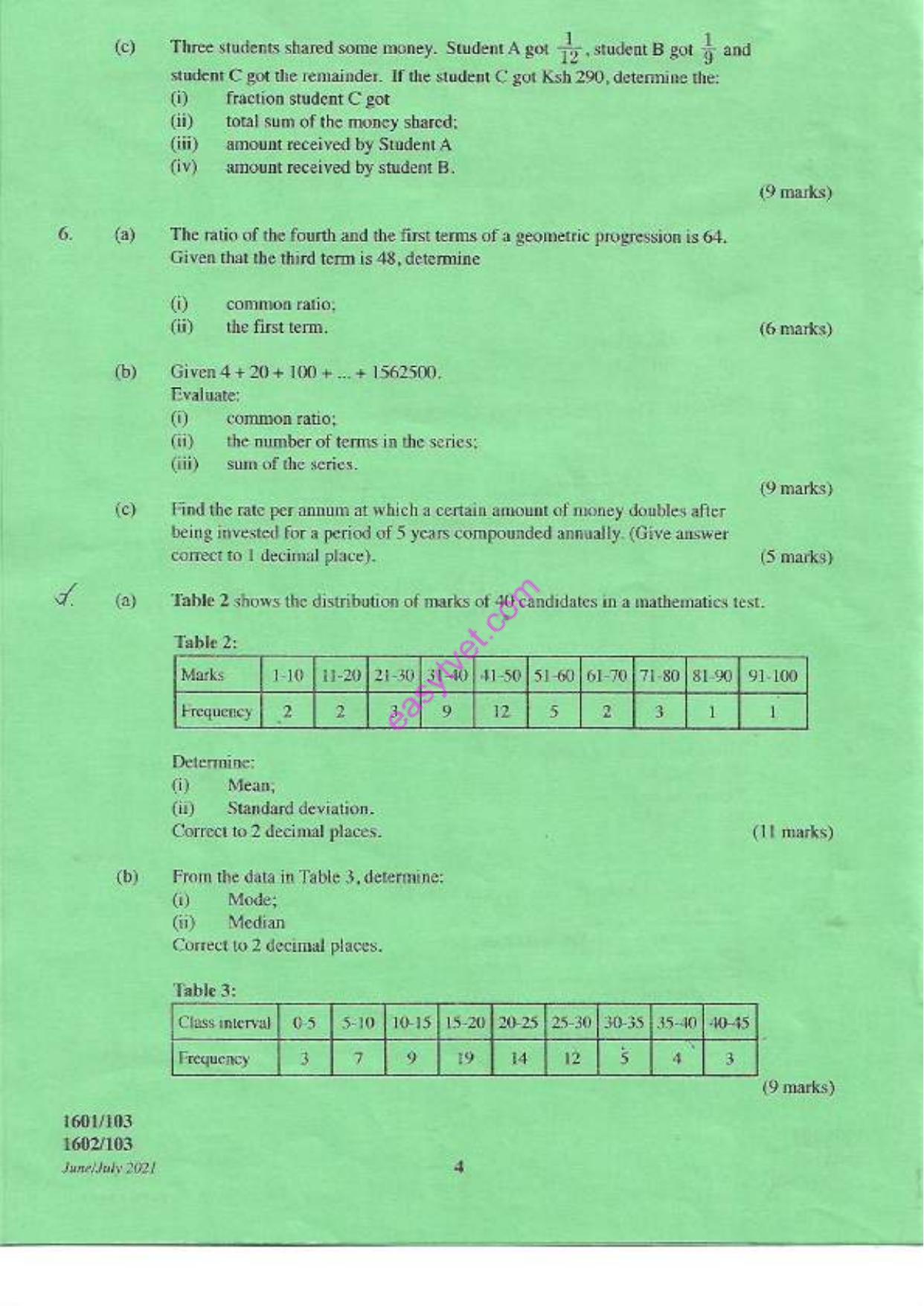 Mathematics 1 (2021) — page 4 of 5
