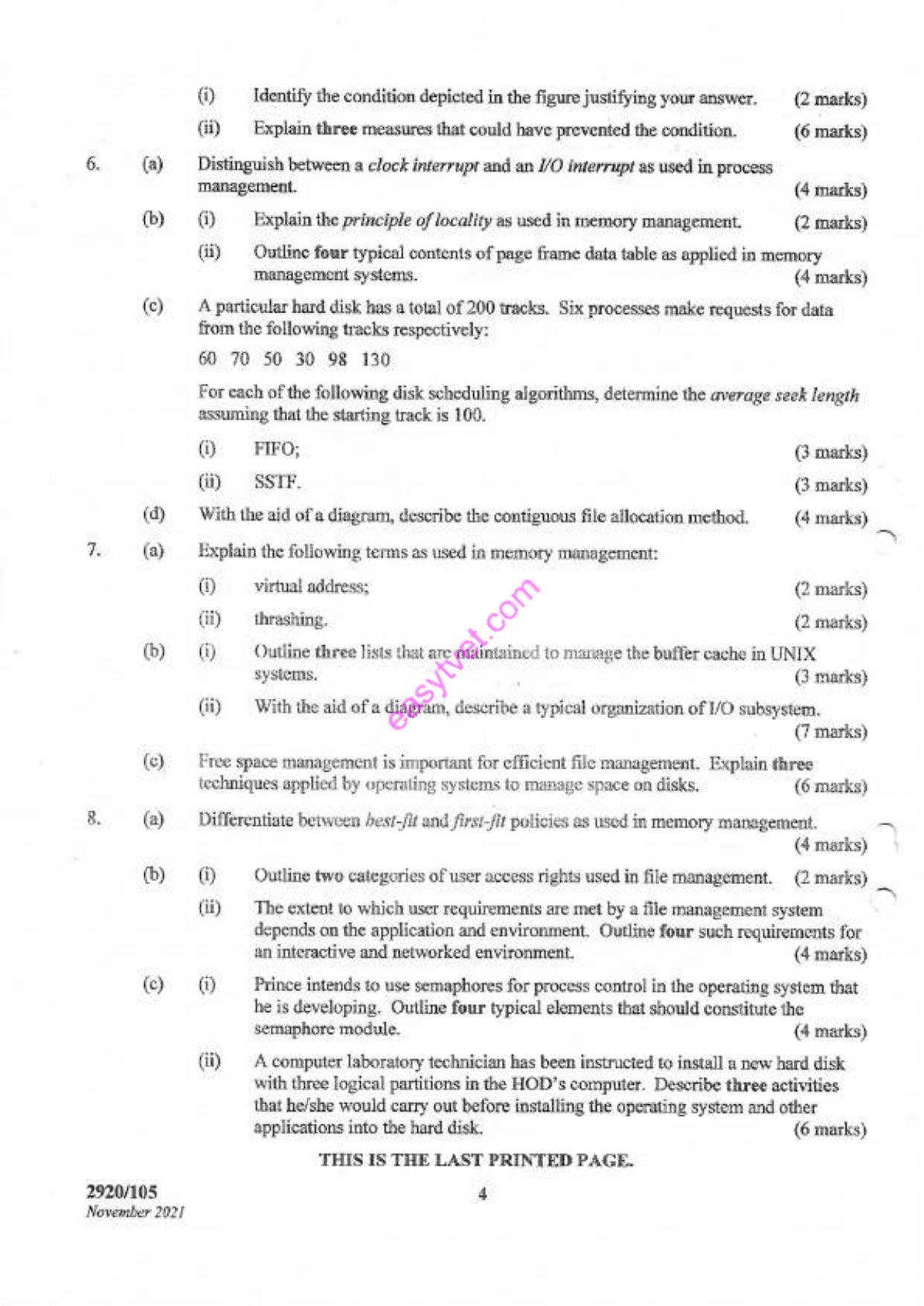 Operating Systems (2021) — page 4 of 4