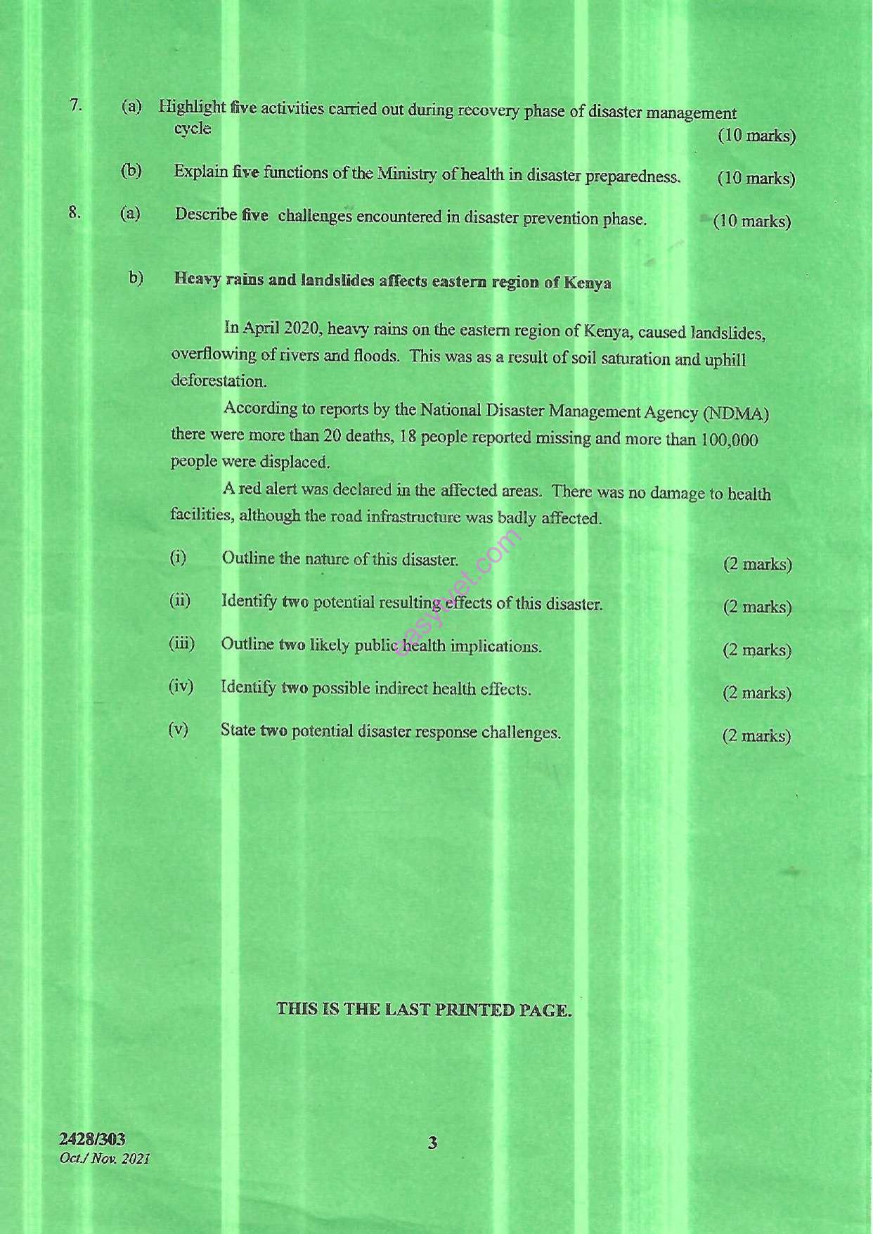 Social Policy, Administration and Disaster Management (2021) — page 3 of 3