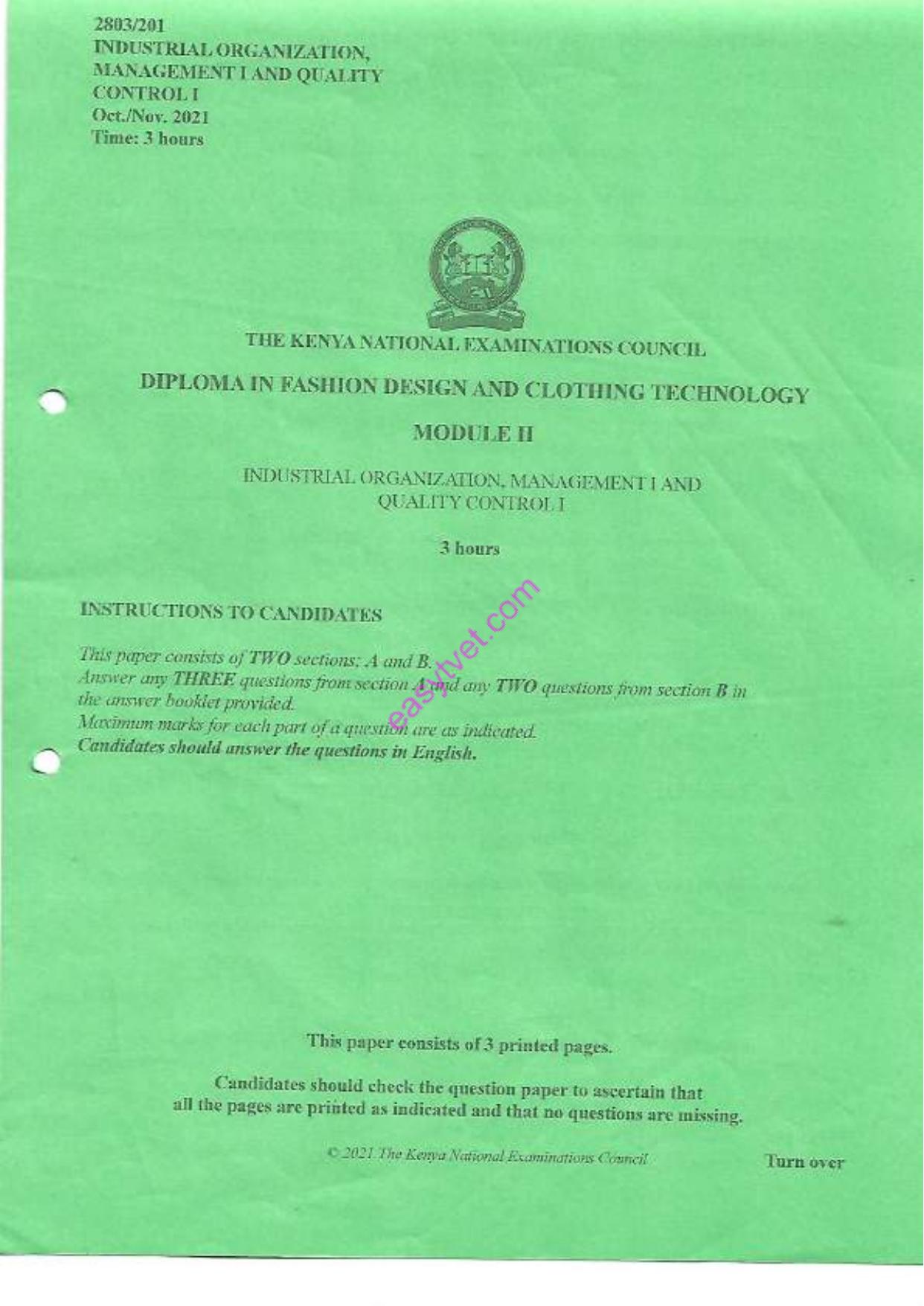 Industrial Organization, Management T Anid (2021) — page 1 of 3