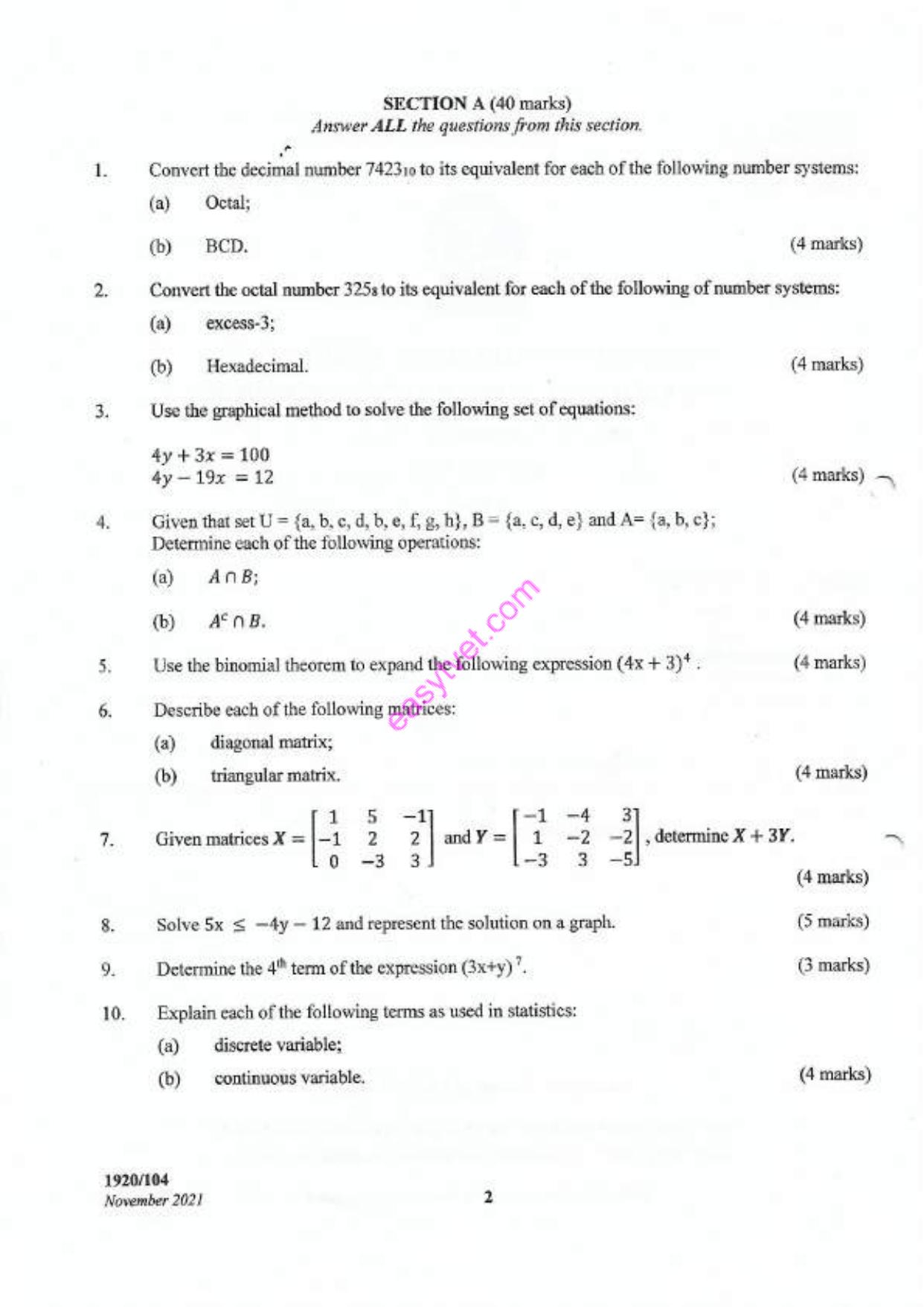 Mathematics (2021) — page 2 of 4