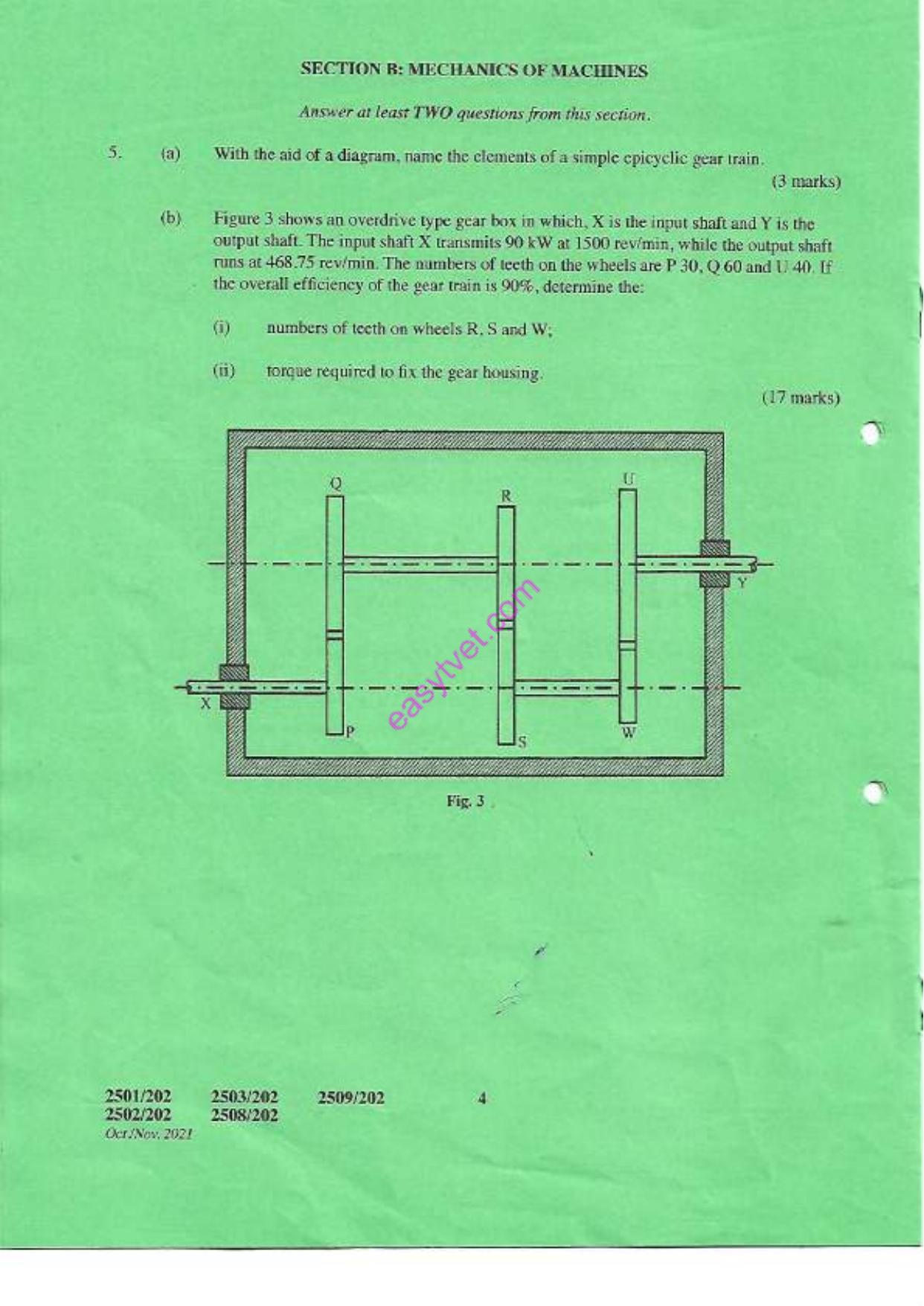 Strength of Materials and Med Hanics of Machines (2021) — page 4 of 5
