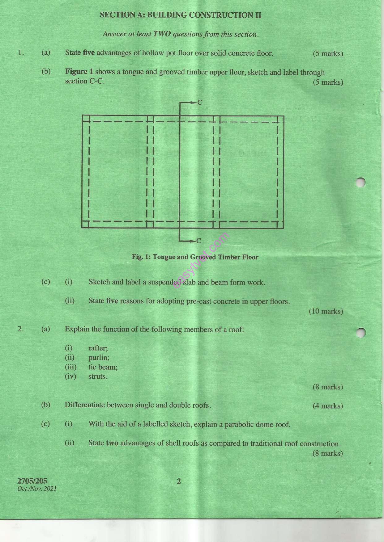 Building Construction It and Drawing Ii (2021) — page 2 of 8