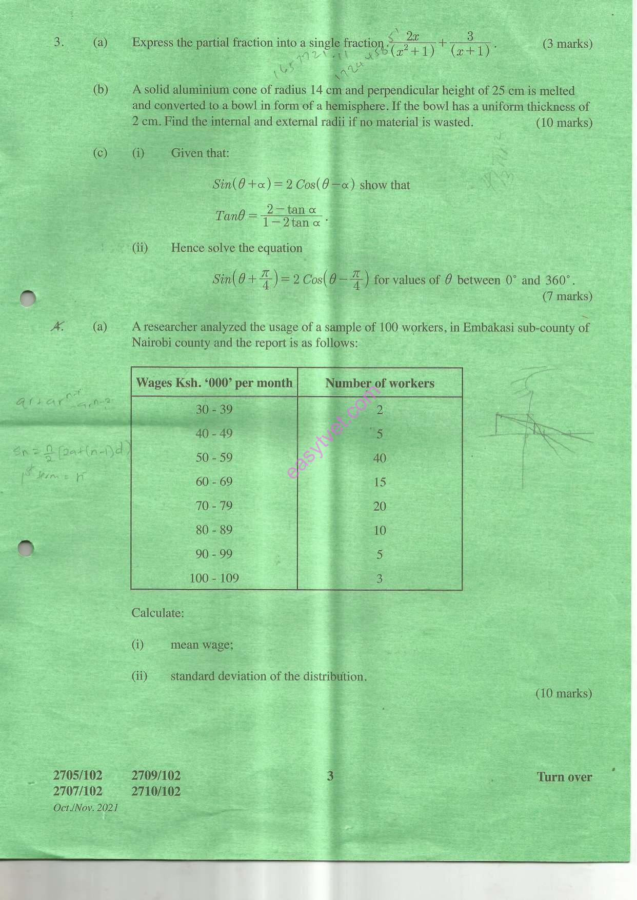 Mathematics 1 and Physical Science (2021) — page 3 of 5