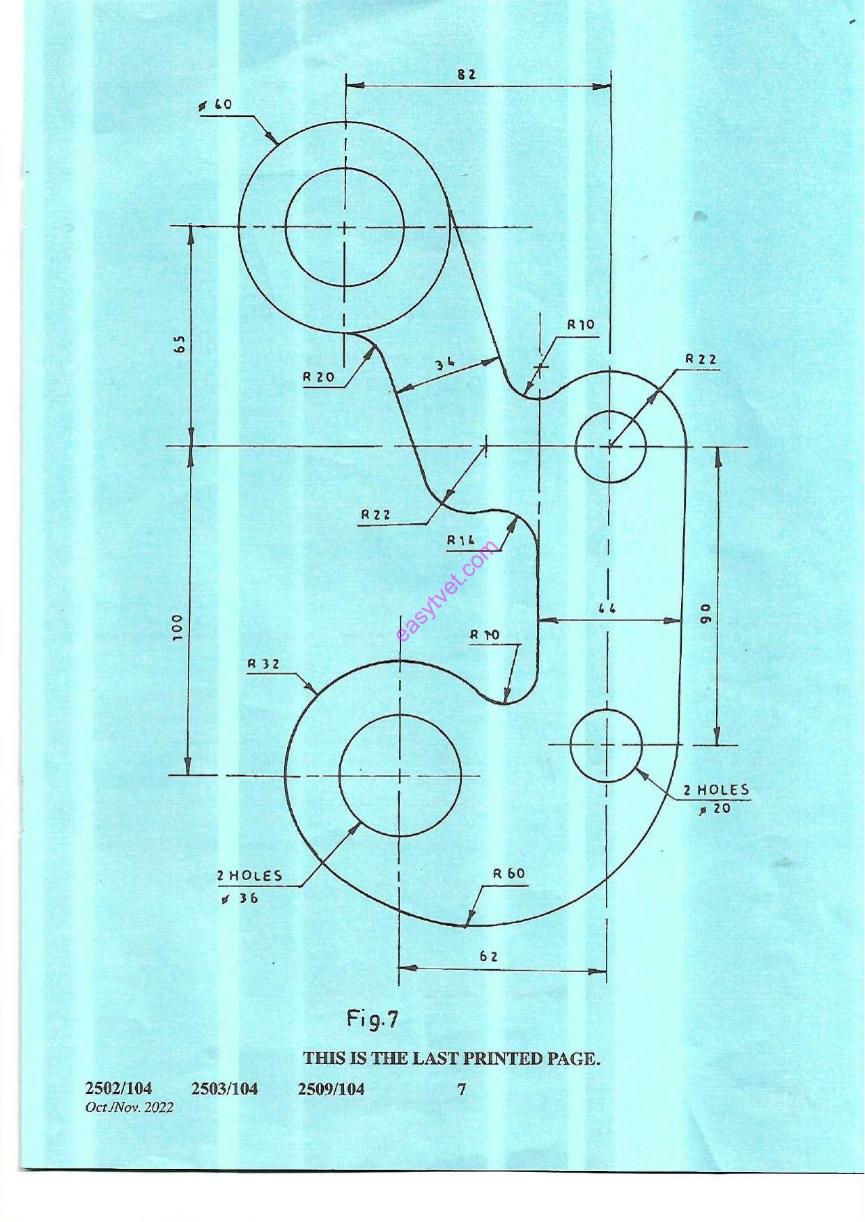 Engineering Drawing I (2022) — page 7 of 7