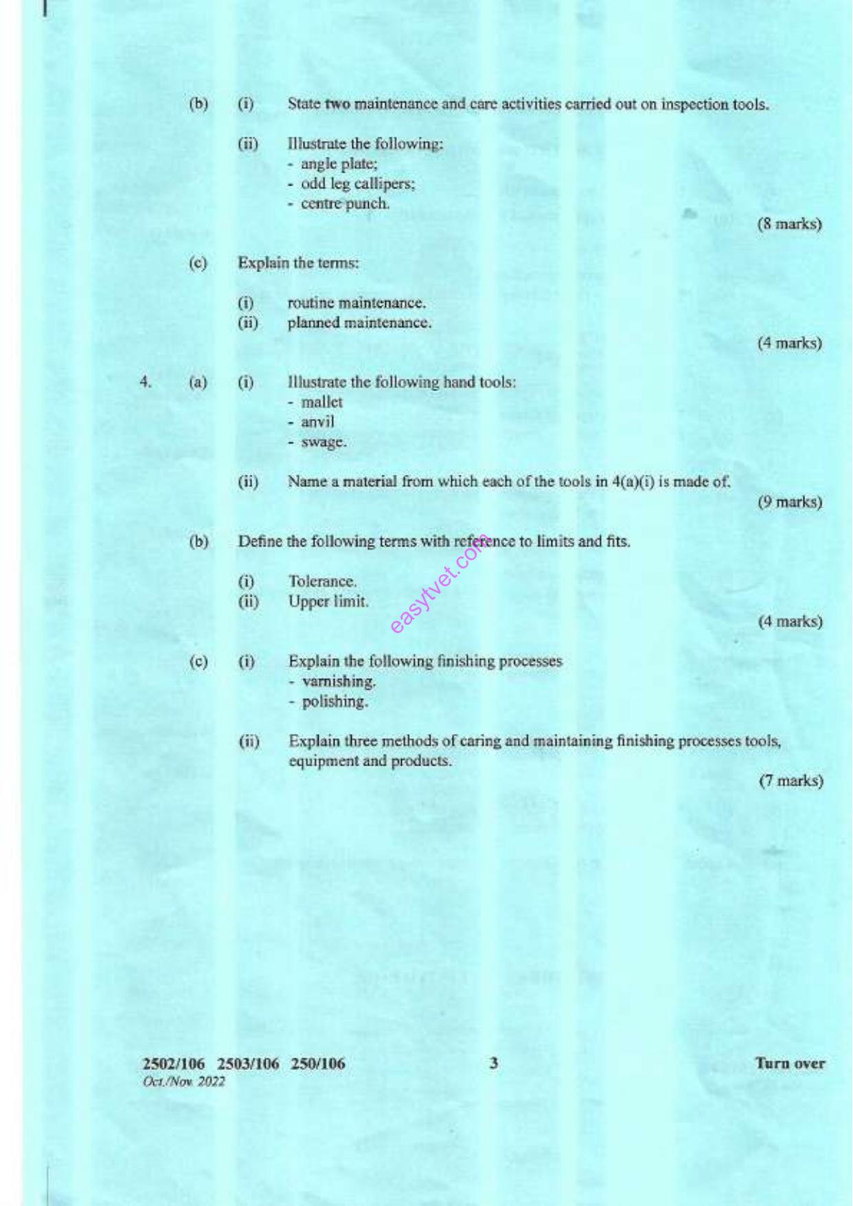 Workshop Technology, Materials and Metallurgy (2022) — page 3 of 4
