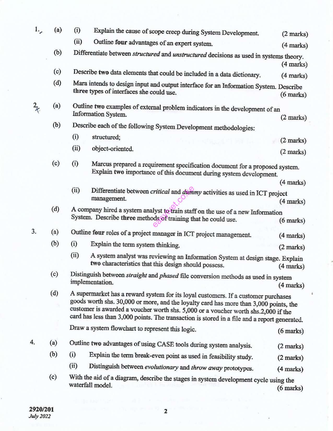 System Analysis and Design (2022) — page 2 of 4