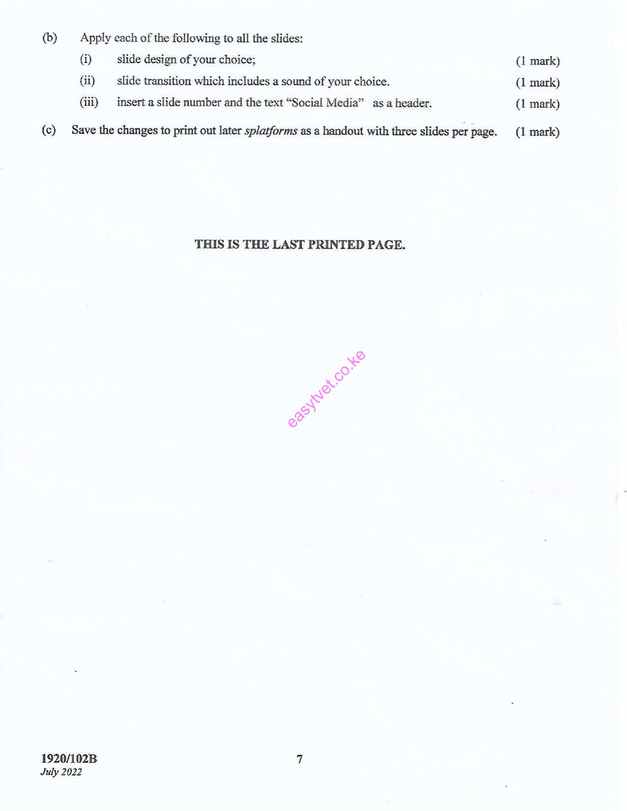 Computer Applications I (practical (2022) — page 6 of 6