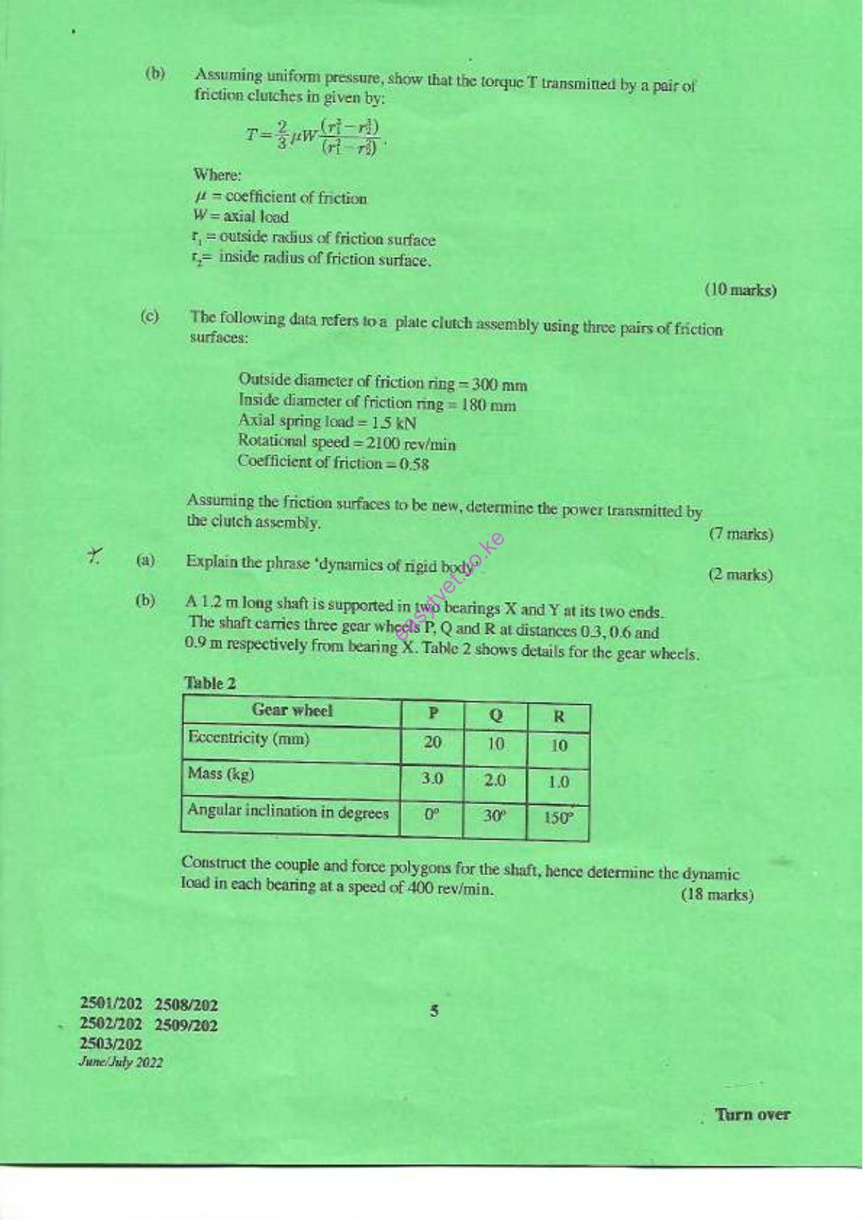 Stremngth of Materials Andmechanics of Machines (2022) — page 5 of 6