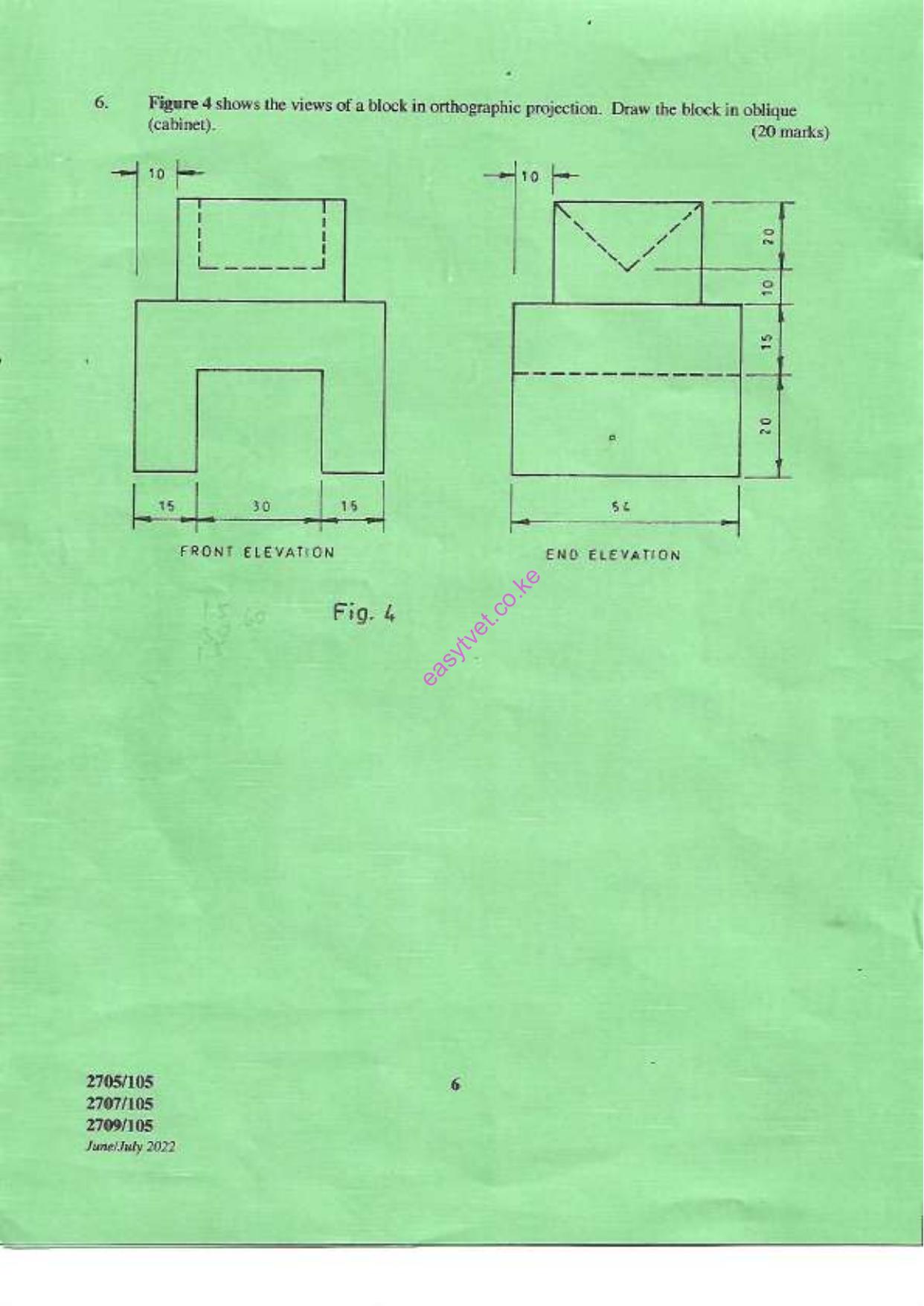 Bullding Constructhon 1, Techntcal Drawing and Construction Plant (2022) — page 6 of 7