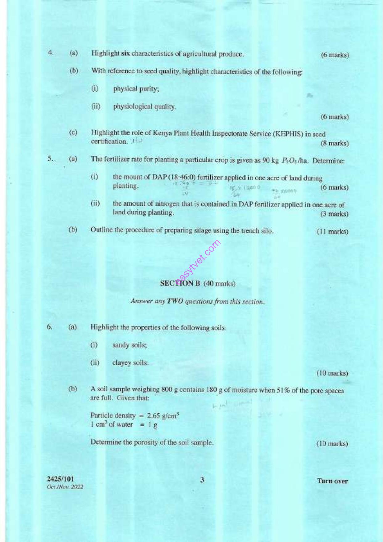 Principles of Crop Production 1 and Soil Science (2022) — page 3 of 4