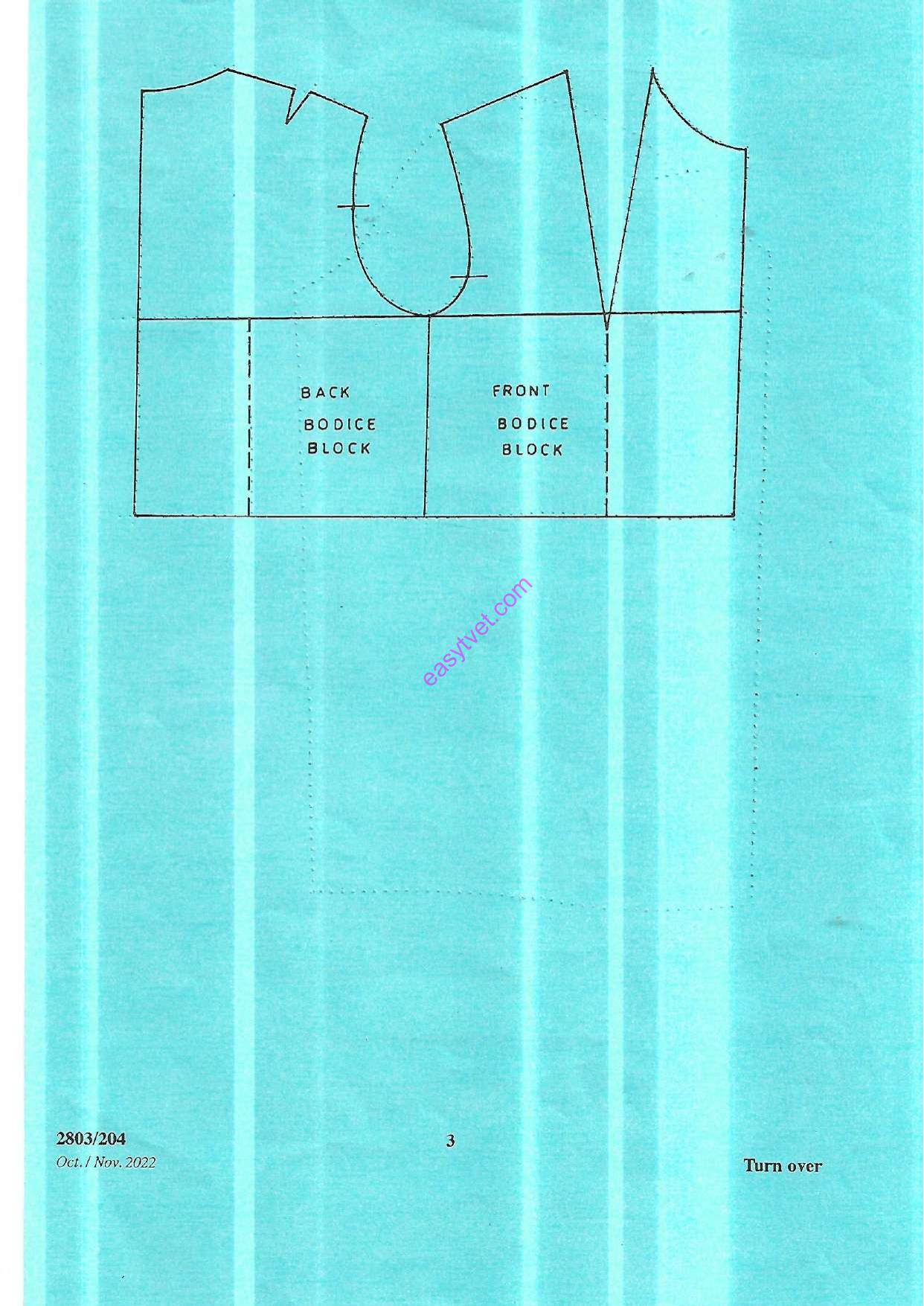 Pattern Construction Ii and Grading Techniques I Practical (2022) — page 3 of 4