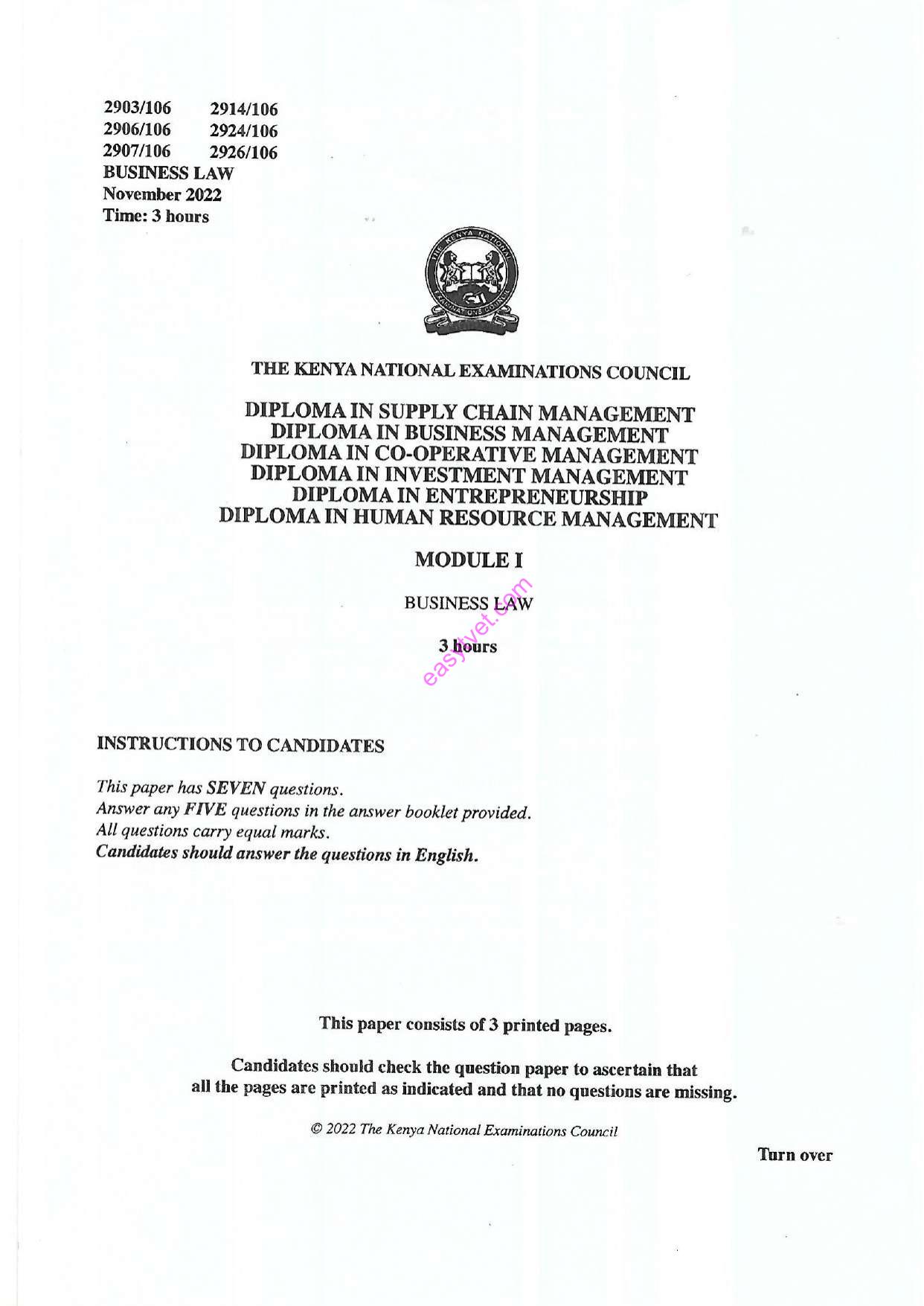 Business Law (2022) — page 1 of 3