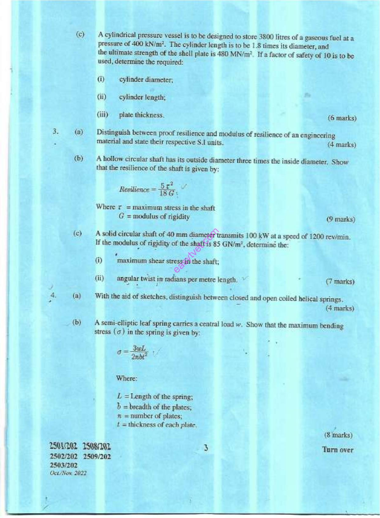 Strength of Mtemls and Mechanics of Machines (2022) — page 3 of 5