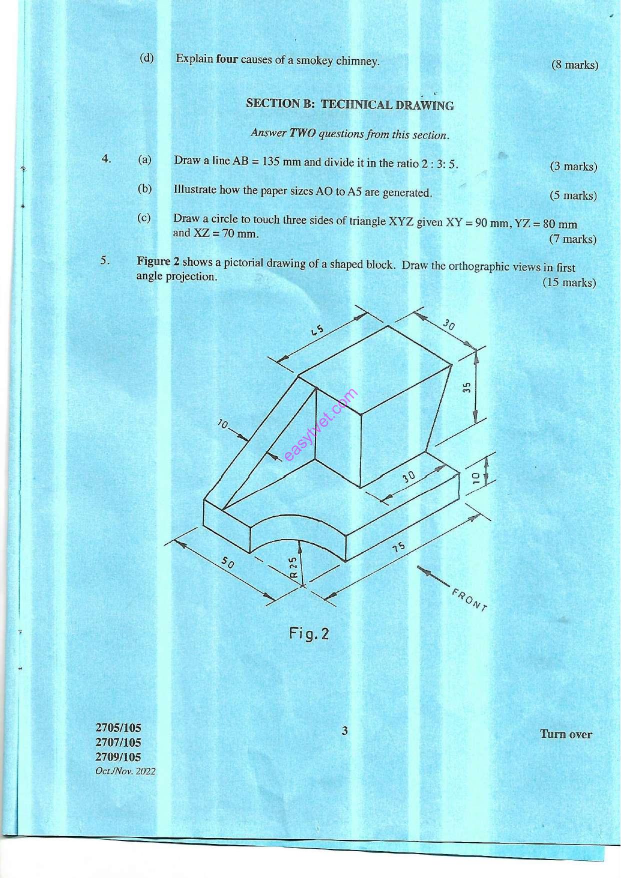 Building Construction I, Technical Drawing and Construction Plant (2022) — page 3 of 5