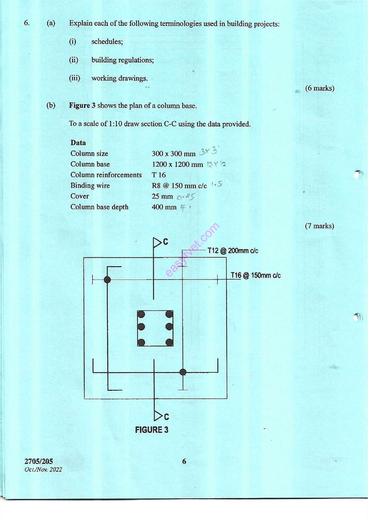 Building Construction Ii and Drawing Ii (2022) — page 6 of 9