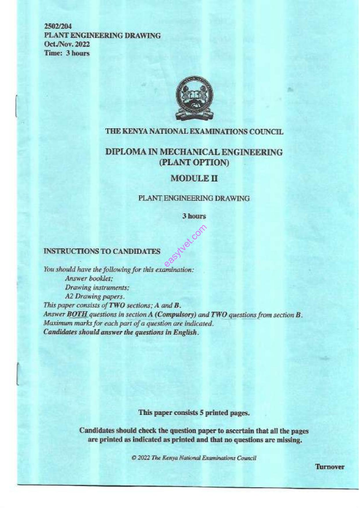 Plant Engineering Drawing (2022) — page 1 of 5