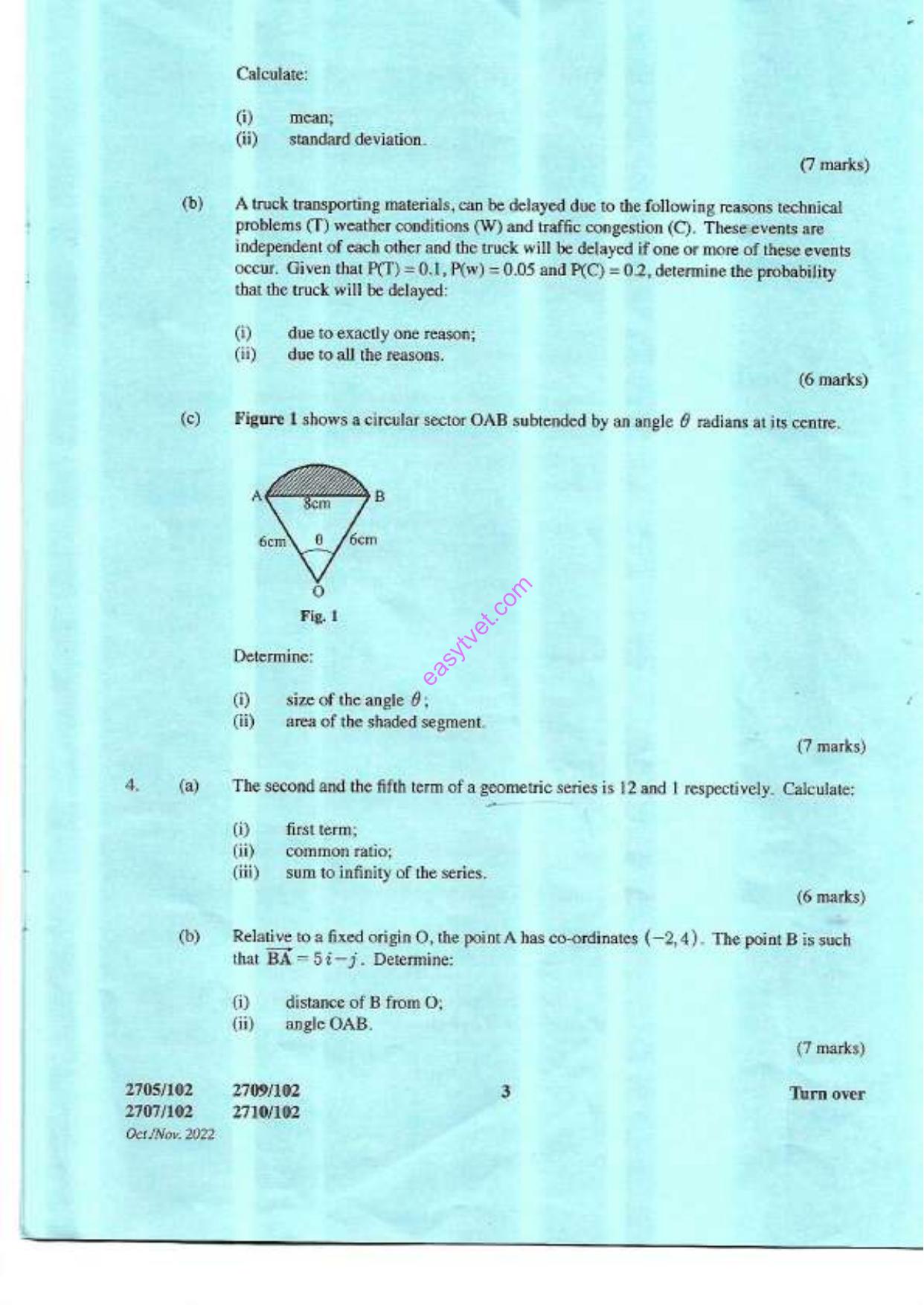 Mathematics 1 and Phy Sical Science (2022) — page 3 of 6