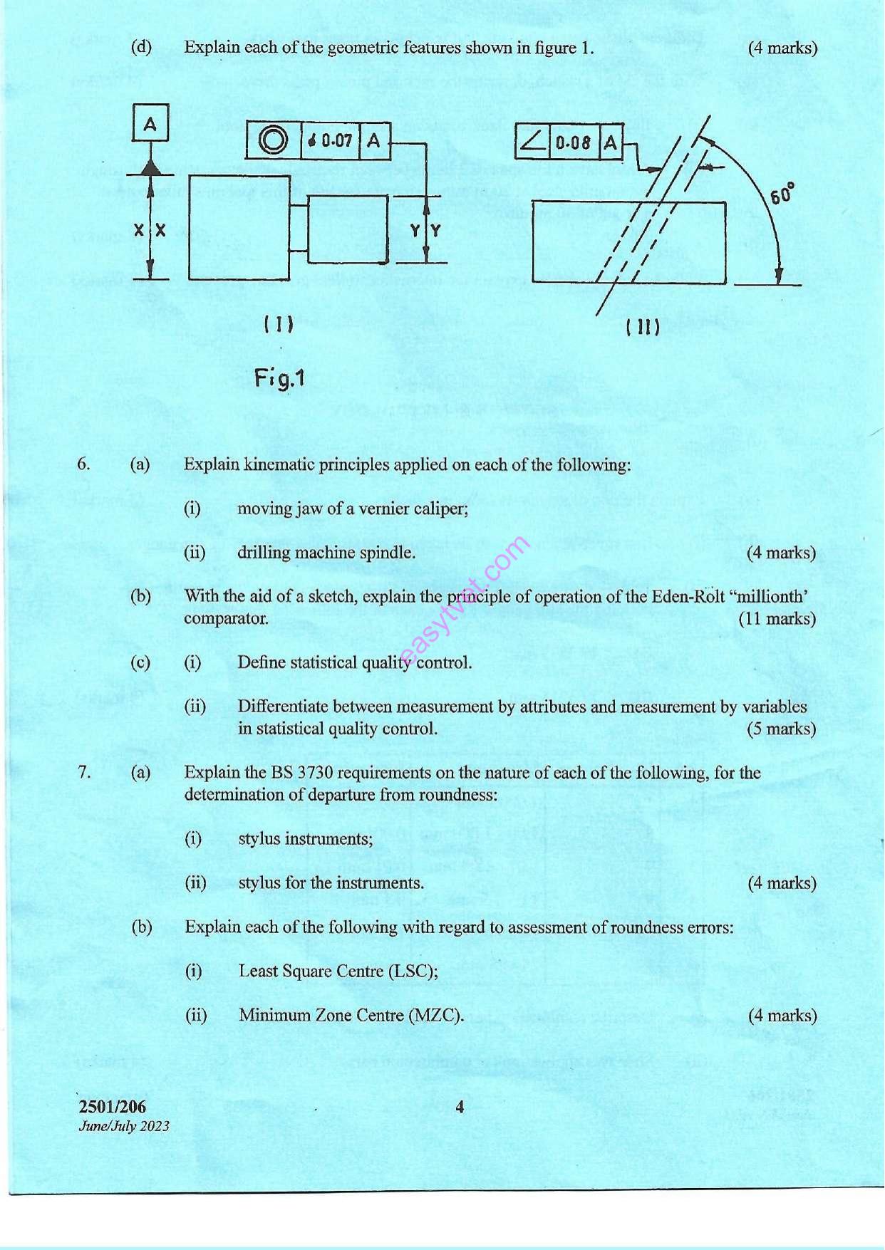 Tool Room Processes Technology Ii and Metrology (2023) — page 4 of 5